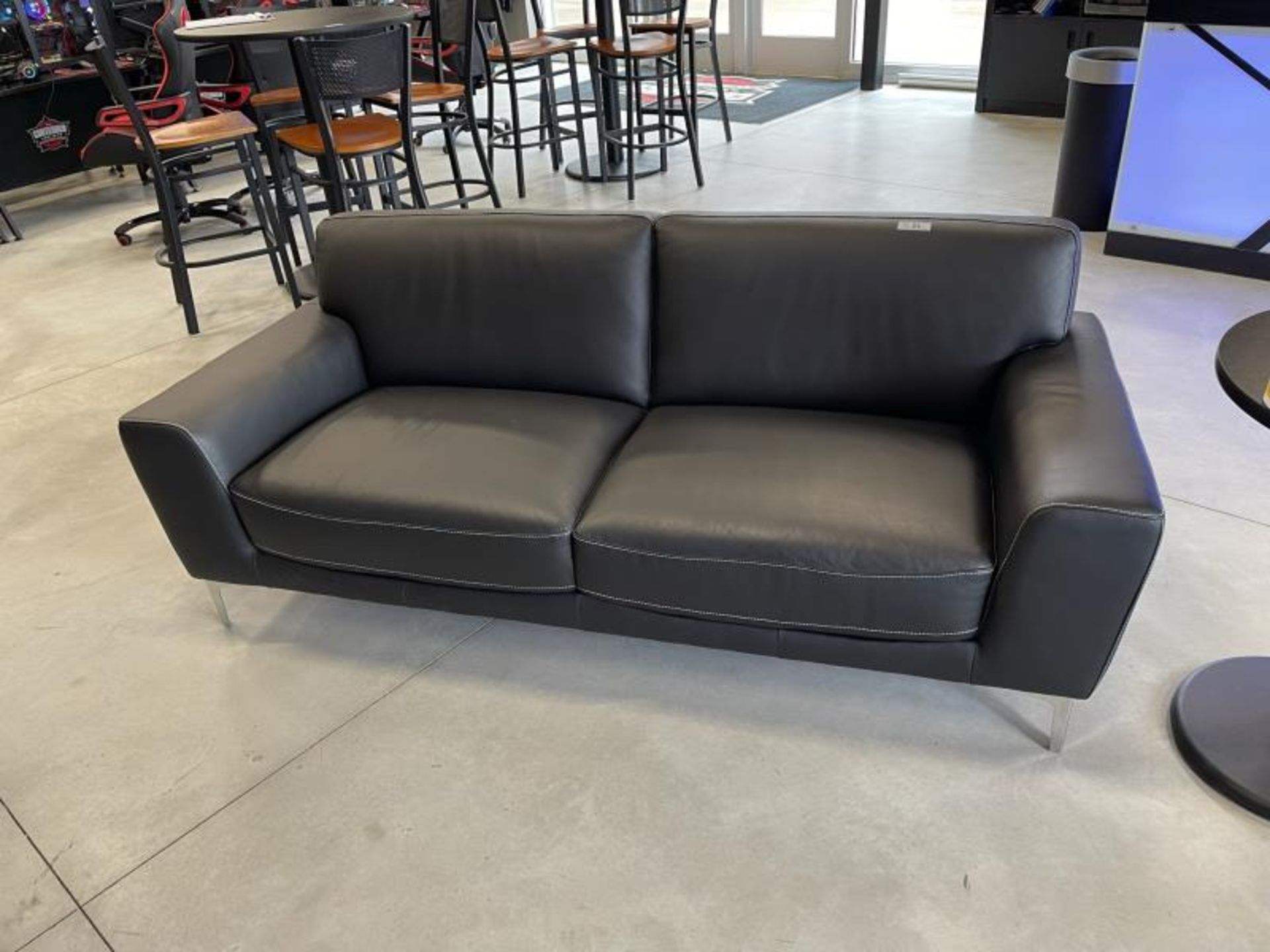 Black Leather Sofa by New Classic Furniture, Model: L986-30-BLK, 78"Long, Made 2020 - Image 2 of 5