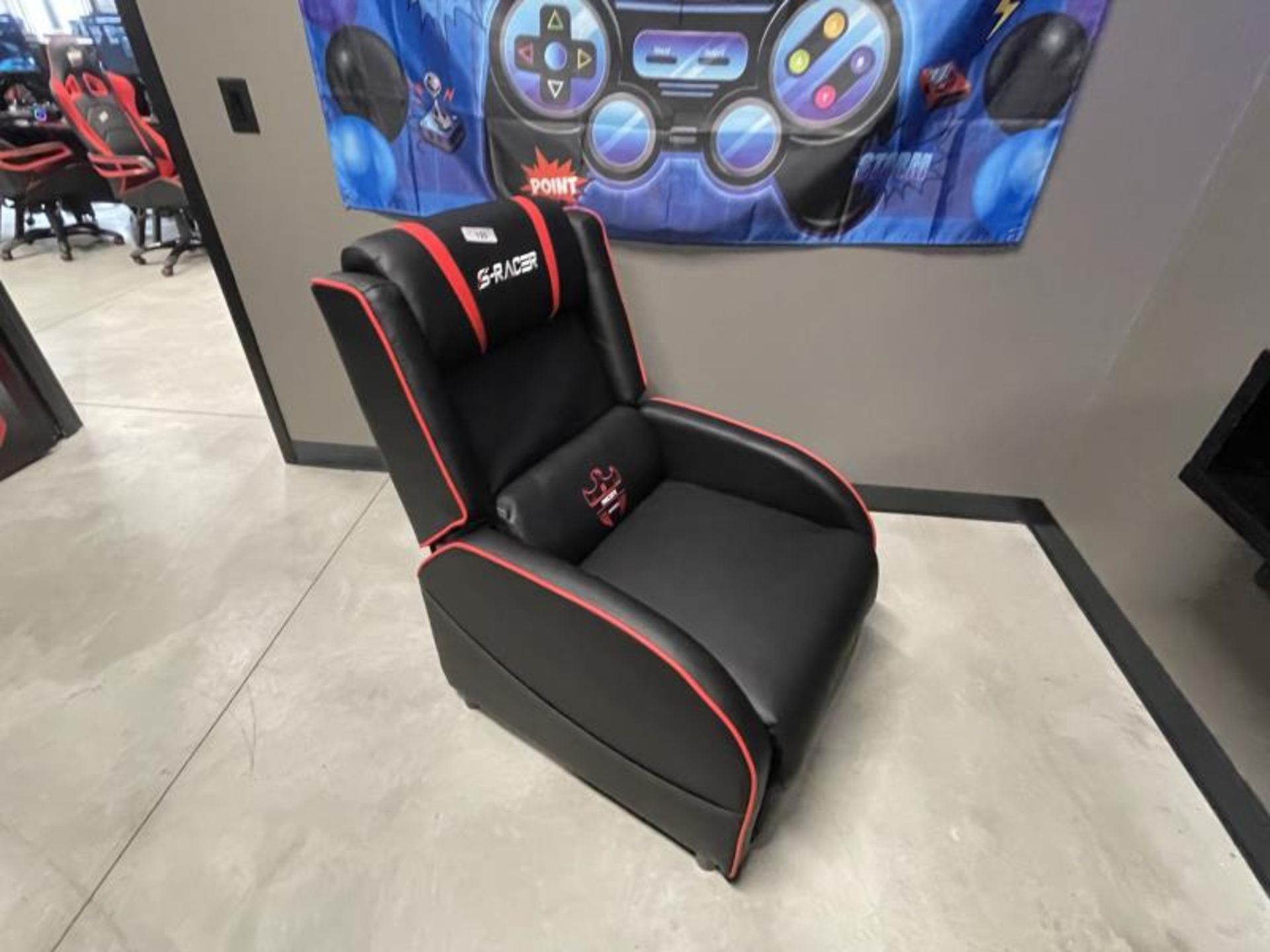 S-Racer Gaming Recliner w/ Power Adapter and Remote - Image 3 of 3