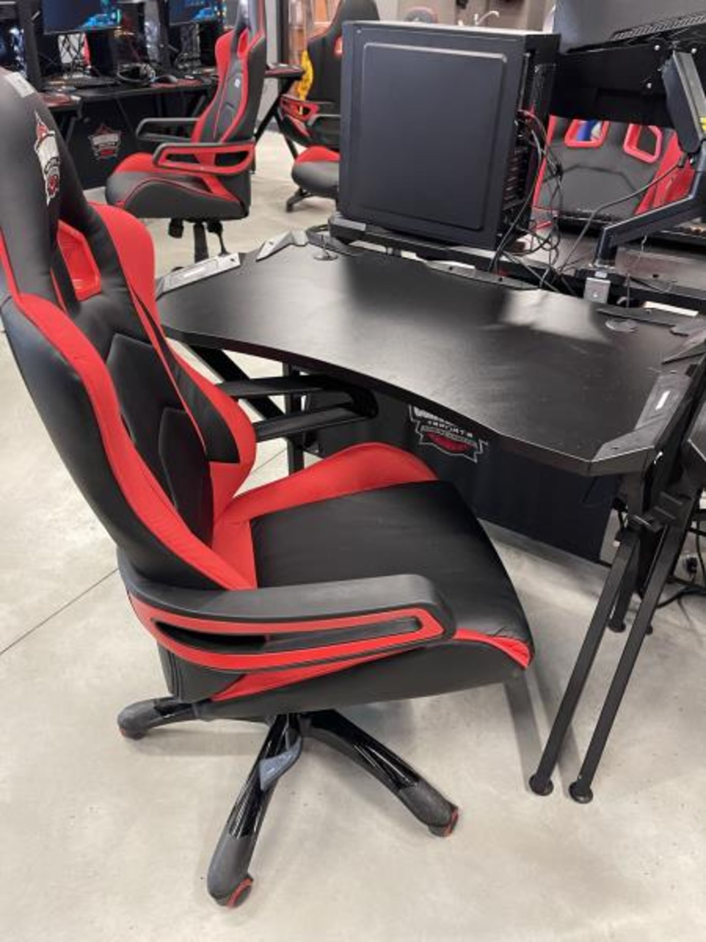 Gaming Desk 40" x 24" w/ Contender Red & Black Gaming Chair - Image 2 of 4