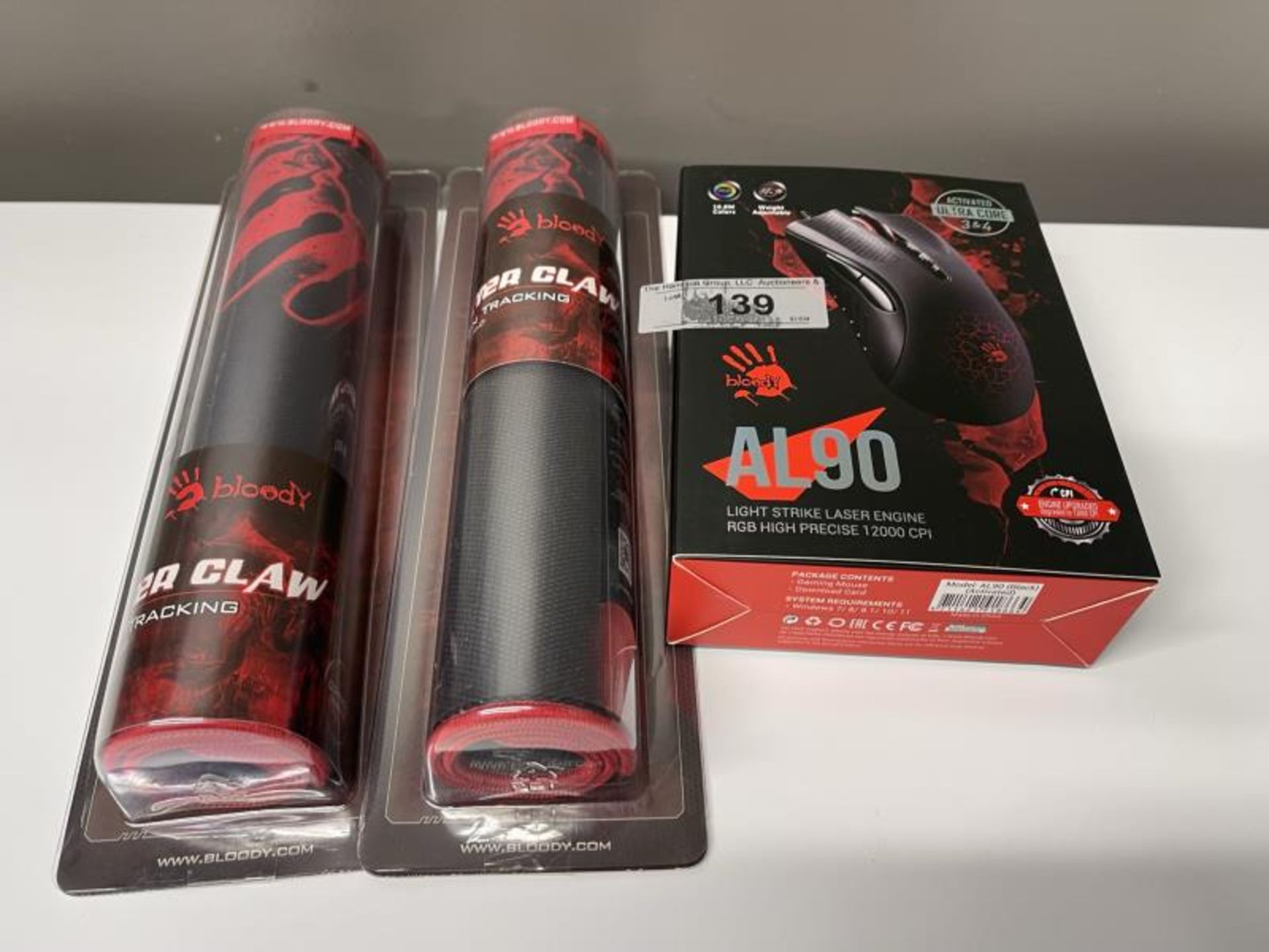 Bloody AL90 Light Strike Laser Gaming Mouse & Precision Tracking Pads