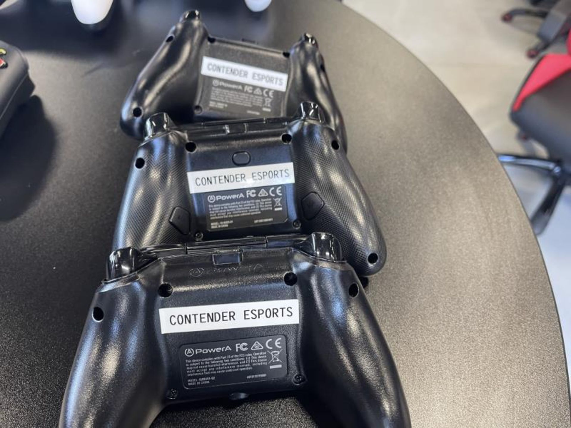 4 Black PowerA Xbox Controllers - Image 2 of 2