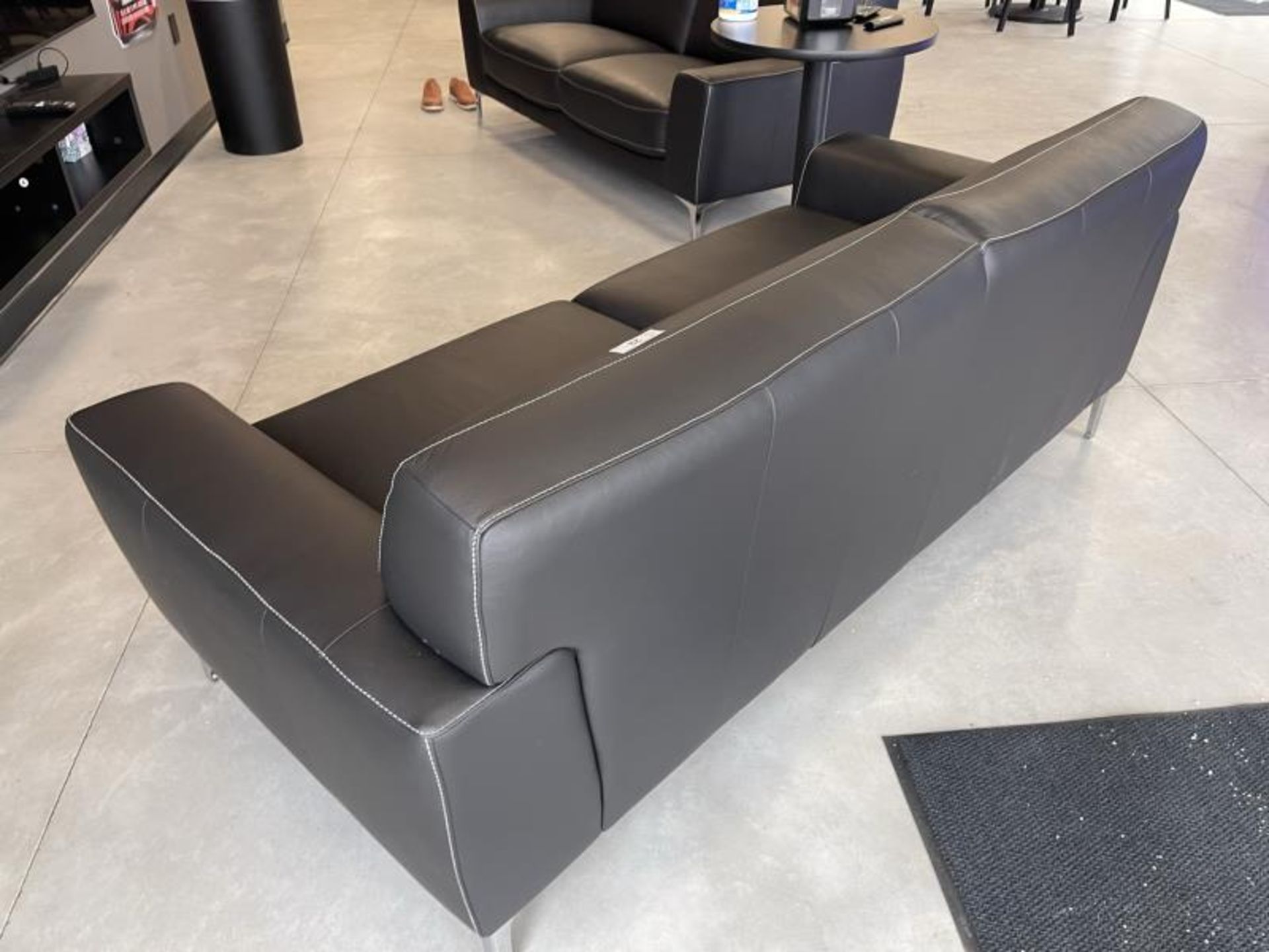 Black Leather Sofa by New Classic Furniture, Model: L986-30-BLK, 78"Long, Made 2020 - Image 3 of 5