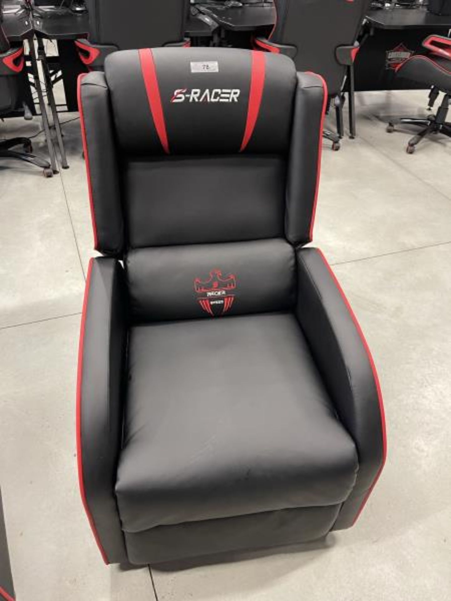 S-Racer Reclining Gaming Chair w/ Power Adapter & Remote - Image 2 of 3