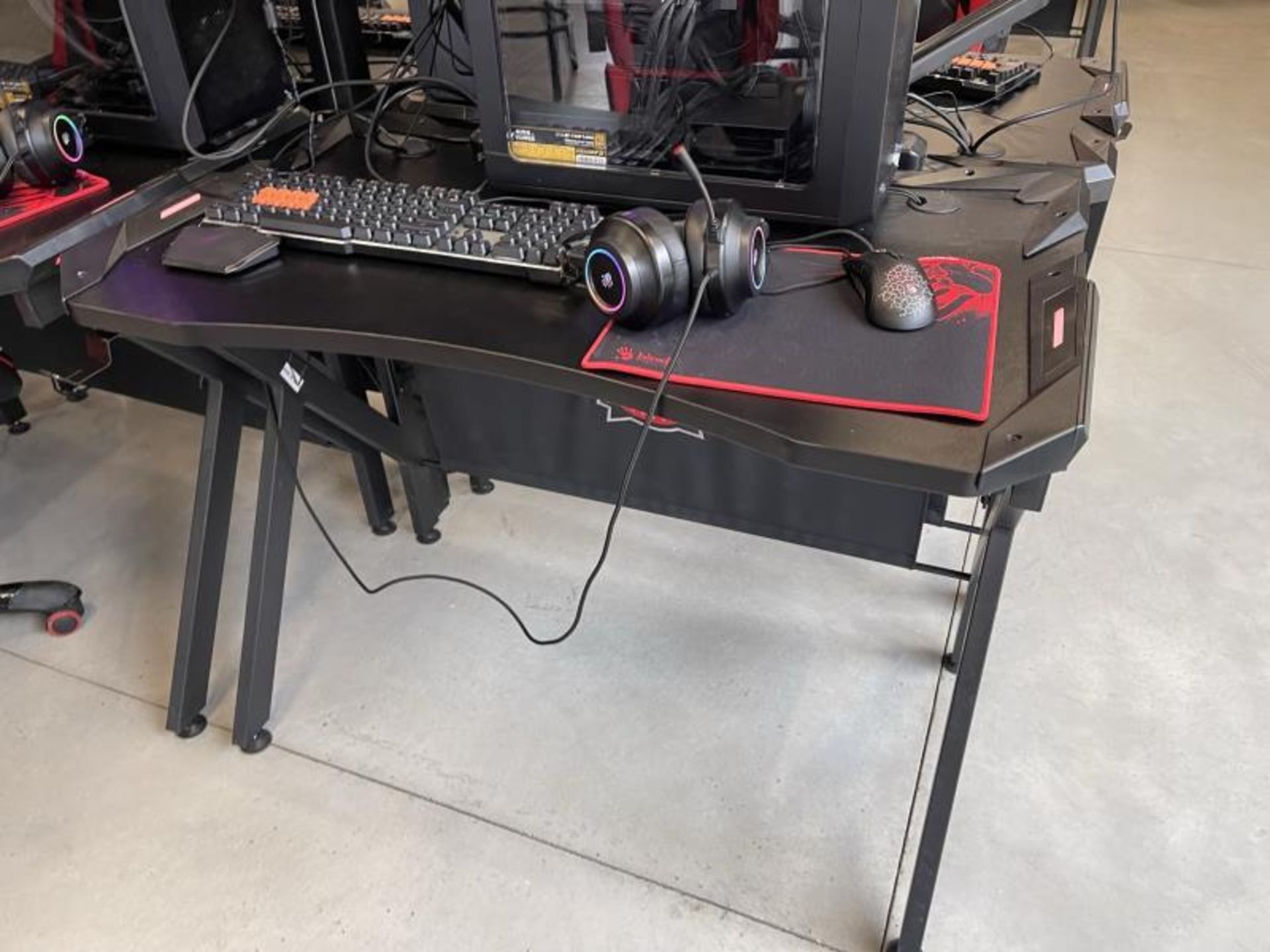 Gaming Desk 40" x 24" w/ Contender Red & Black Gaming Chair - Image 3 of 3