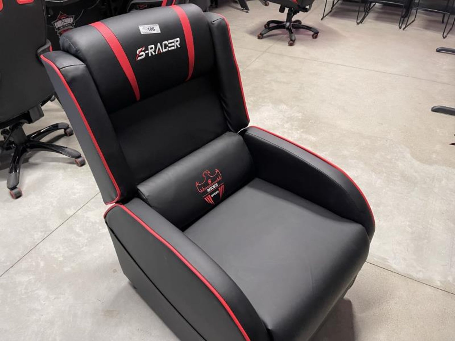 S-Racer Gaming Recliner w/ Power Adapter and Remote - Image 5 of 5