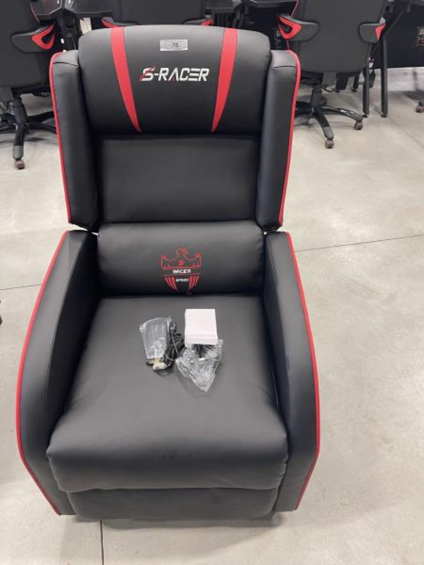 S-Racer Reclining Gaming Chair w/ Power Adapter & Remote