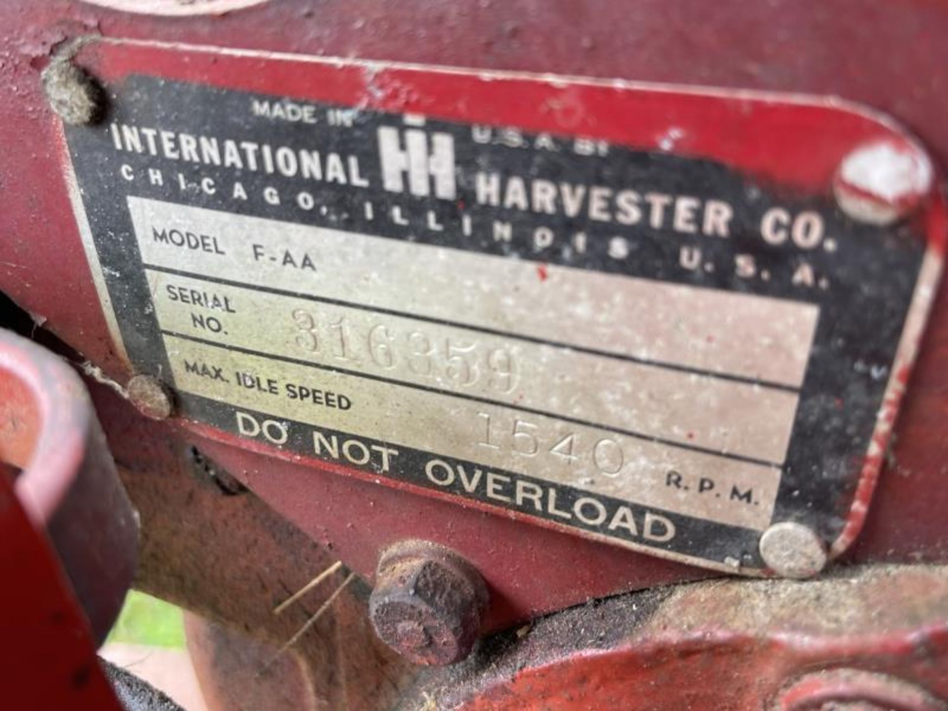 McCormick Farmall Super A / F-AA SN: 316359McCormick Farmall Super A / F-AA SN: 316359, Running - Image 25 of 36