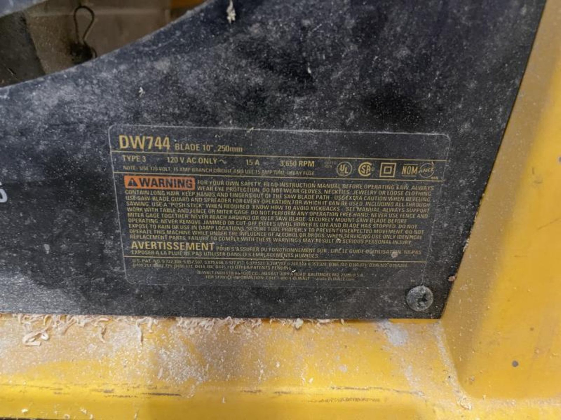 DeWalt collapsible Table Saw M: DW744 - Image 4 of 5