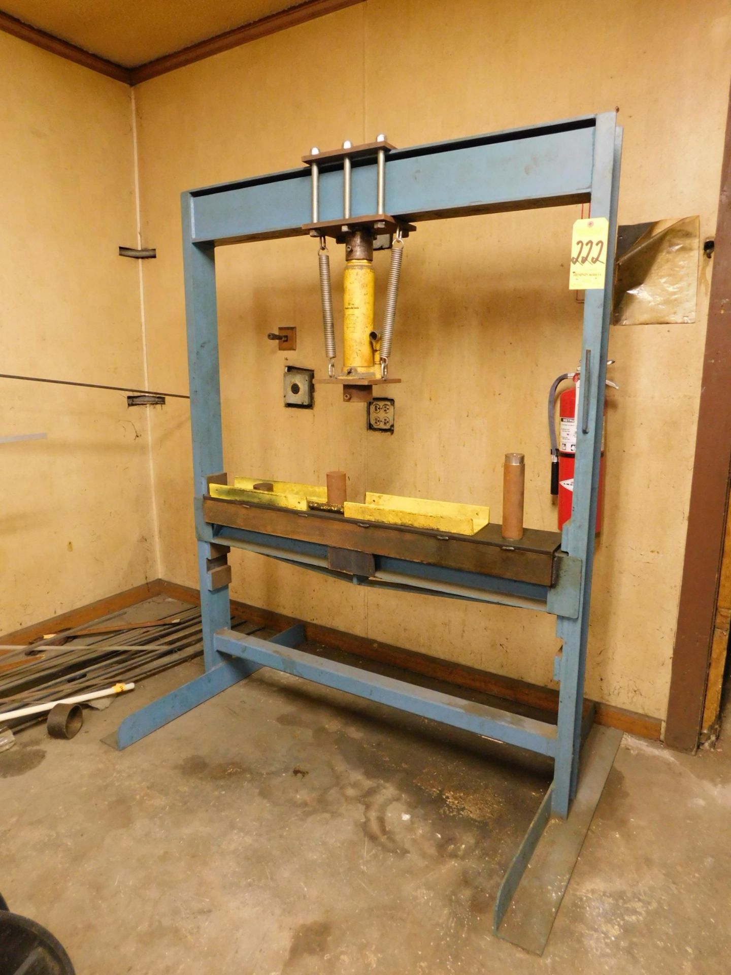 Custom H-Frame Hydraulic Shop Press, with 12 Ton Hydraulic Cylinder, Loading Fee $50