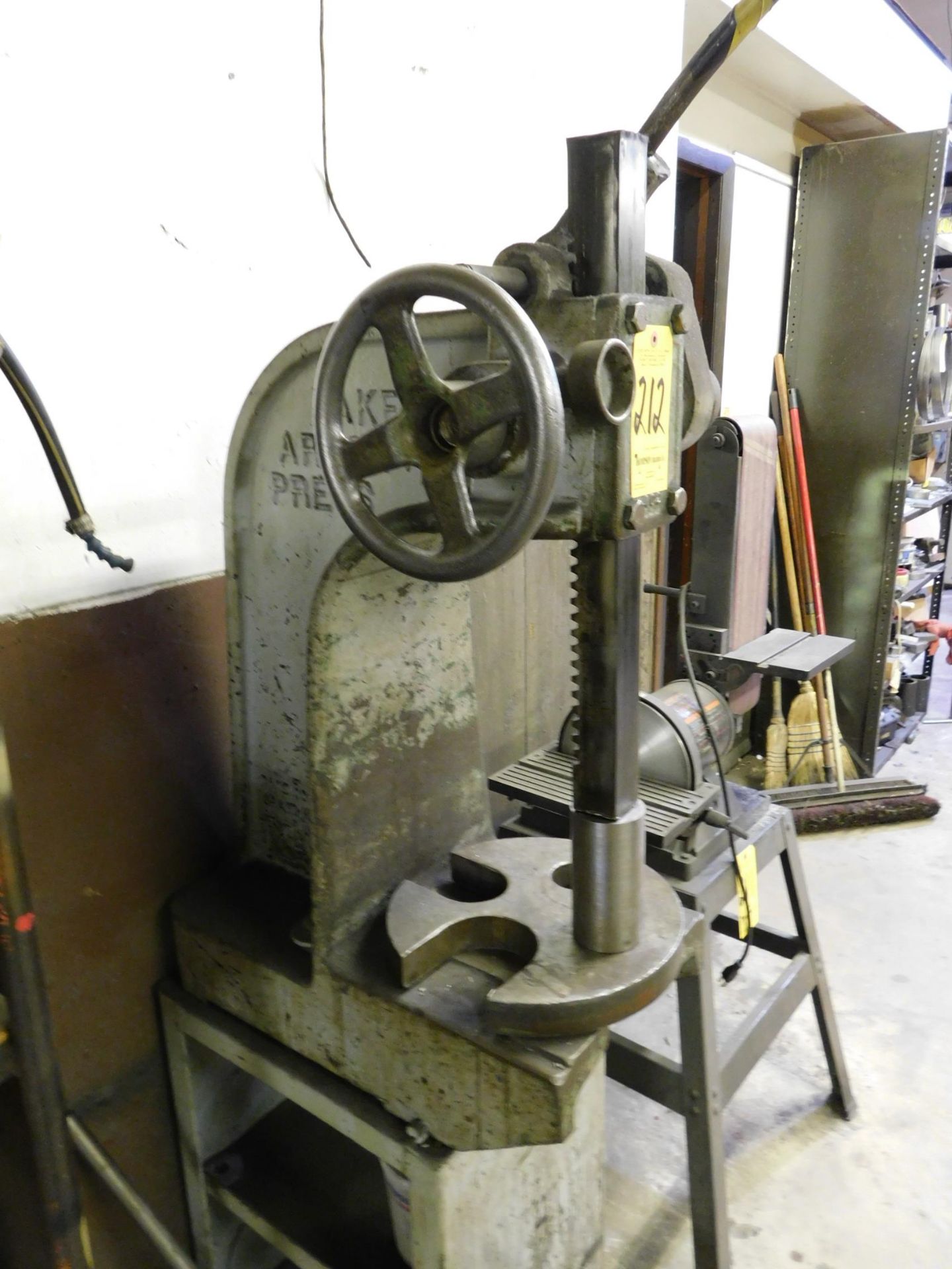 Dake 301 Ratchet Type Arbor Press with Factory Stand, 9 1/2" Throat, Loading Fee $25.00