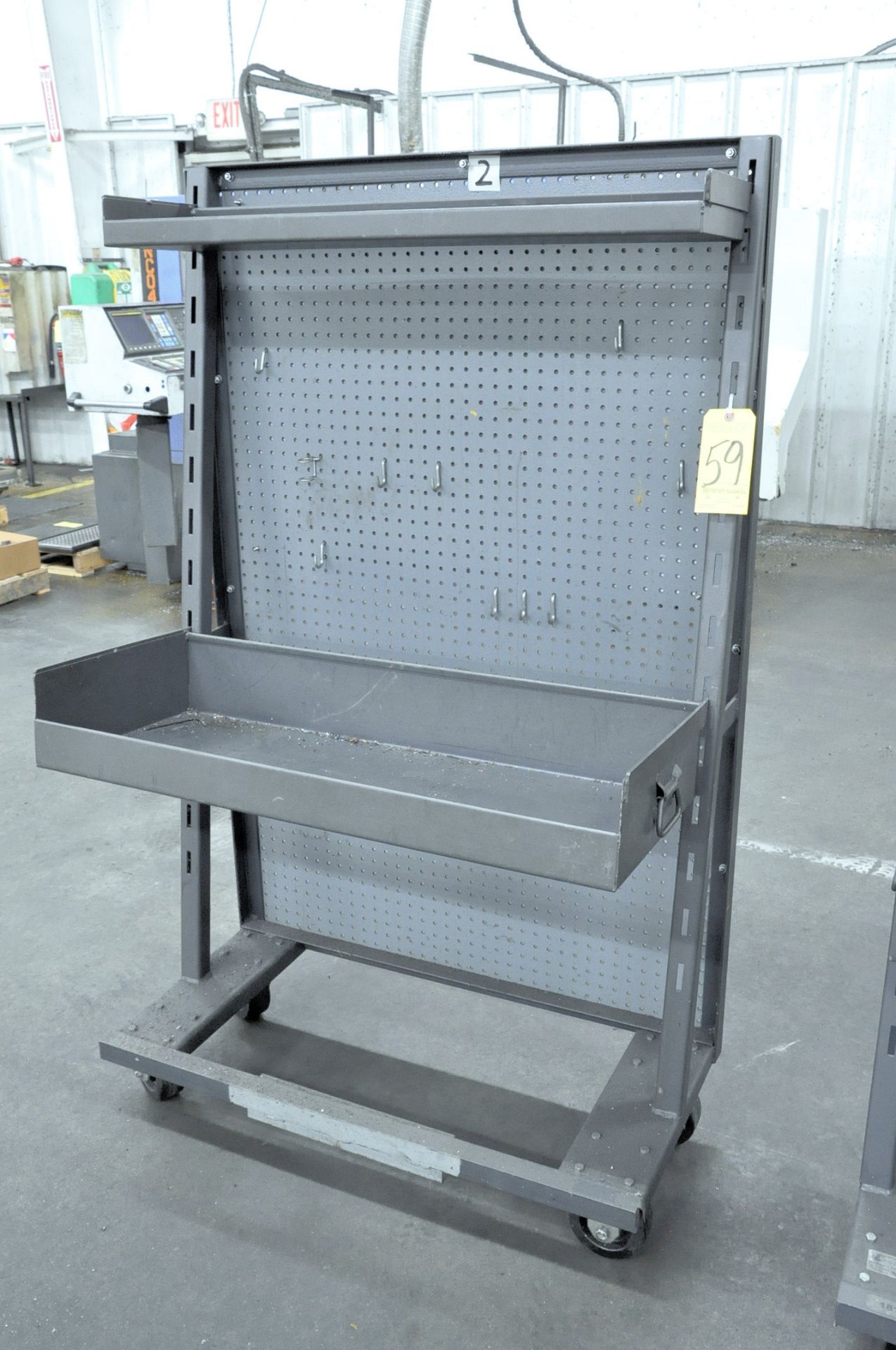 Cantilever Type Shop Cart with (1) Tray and Peg Board