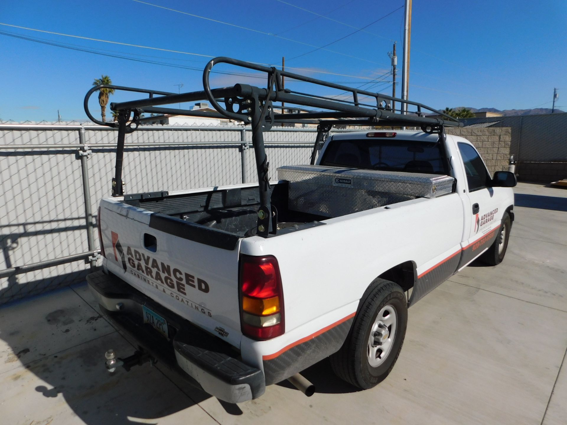 Silverado Pickup with Tool Rack and Tool Box, 88,834 Miles Showing, VIN 1GCEC14T91E251093, - Image 6 of 7