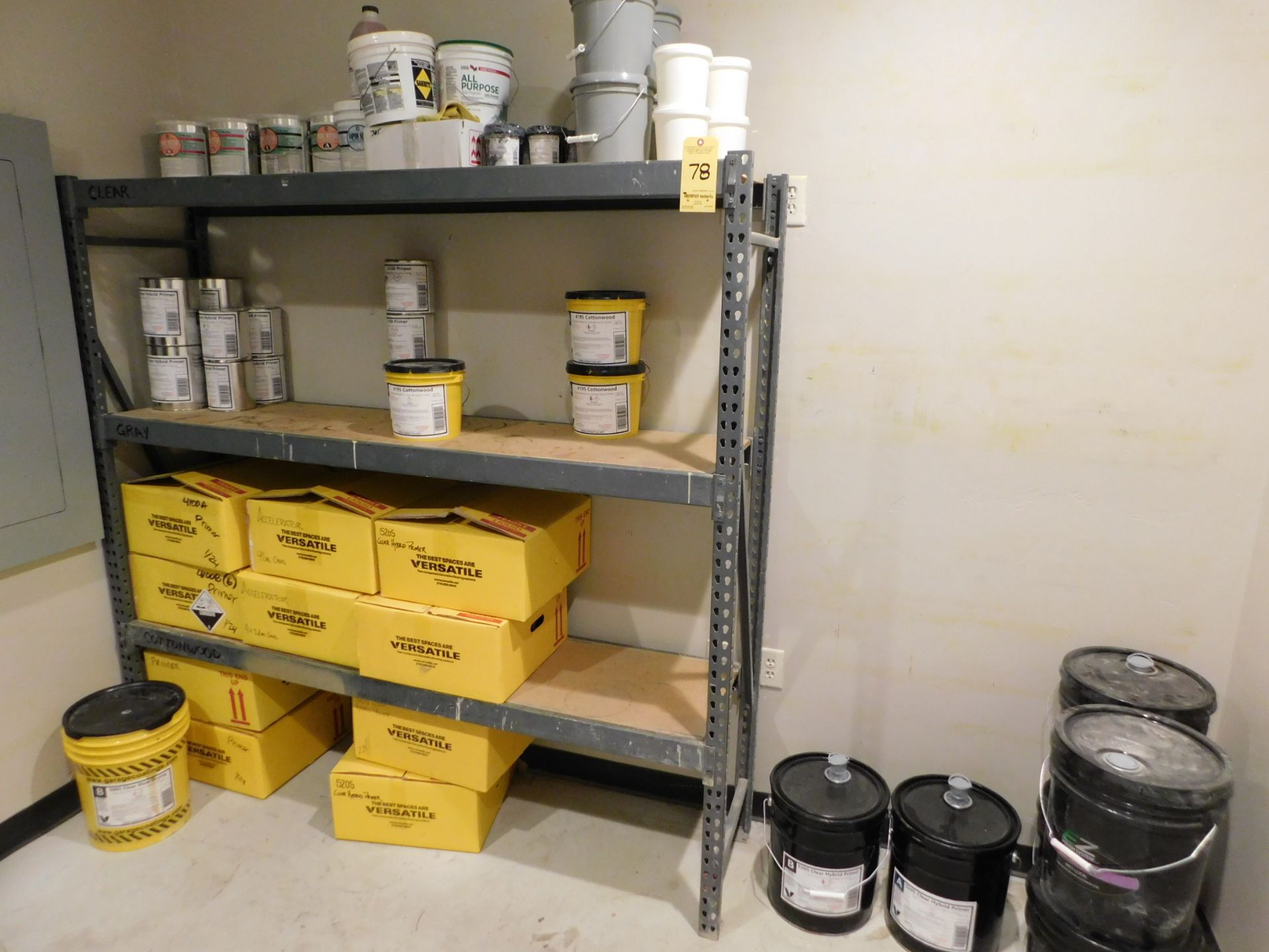 Shelving and Contents, Contents of Room, Concrete Epoxy Primer, Pigments, Versatile Primer,