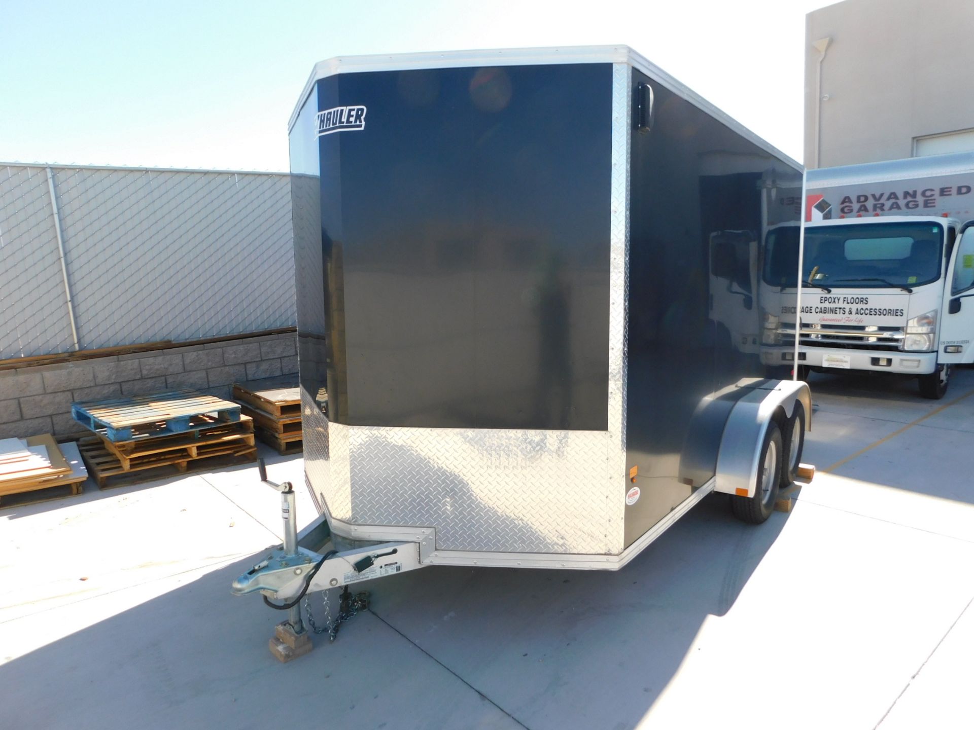 E-Z Hauler Dual Axle Enclosed Cargo Trailer, Aluminum Frame, Fold Down Rear Door, V-Nose, 12' Box, - Image 4 of 7