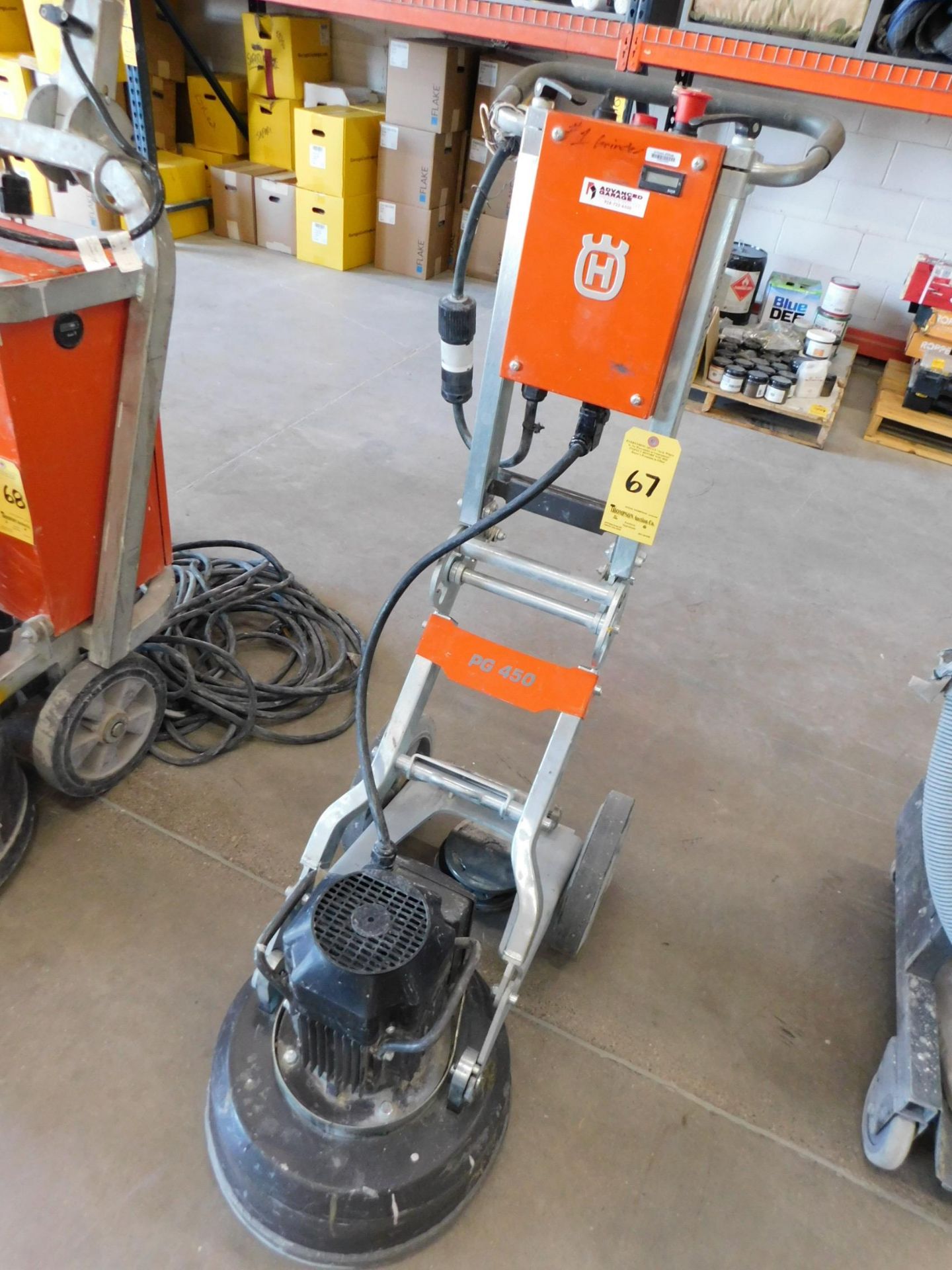 Husqvarna Model PG450 Concrete Grinder, s/n 2017 0300010, 120V