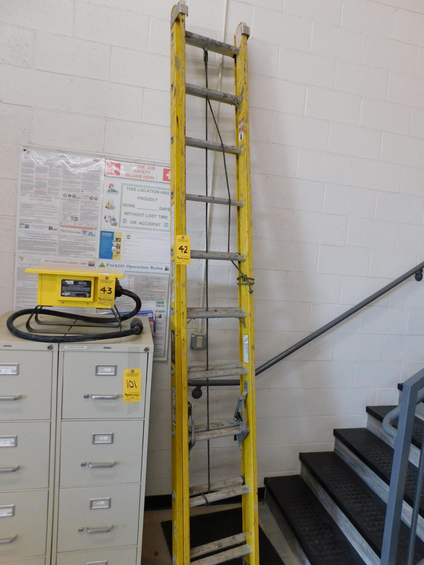20' Louisville Adjustable Fiberglass Ladder