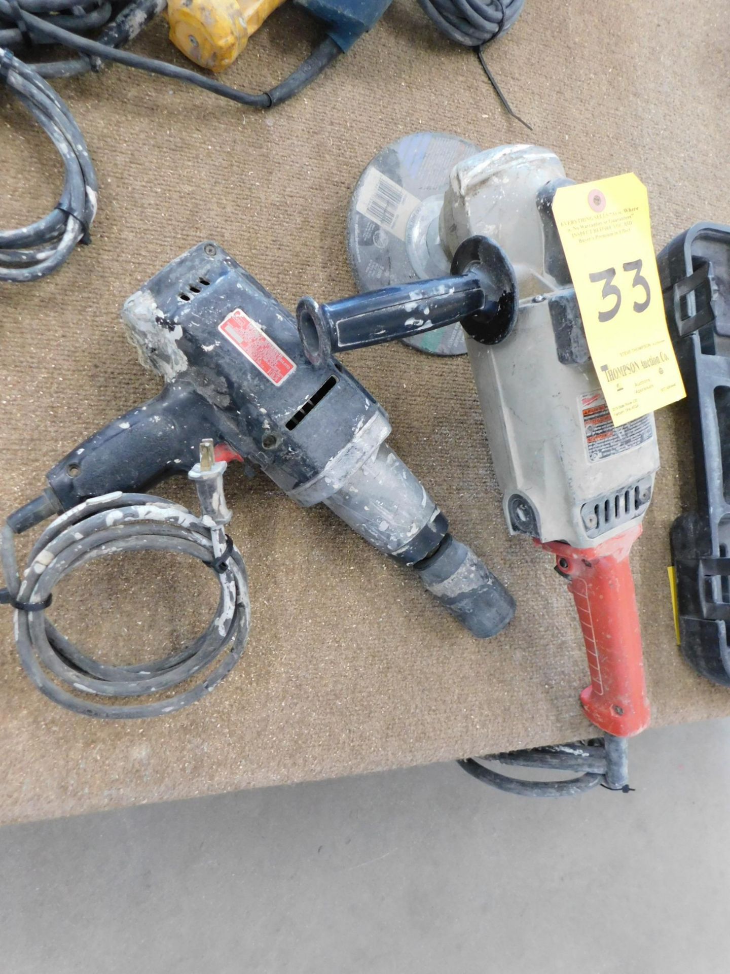 Milwaukee Grinder with Craftsman 1 1/2 HP IMPACT DRIVER