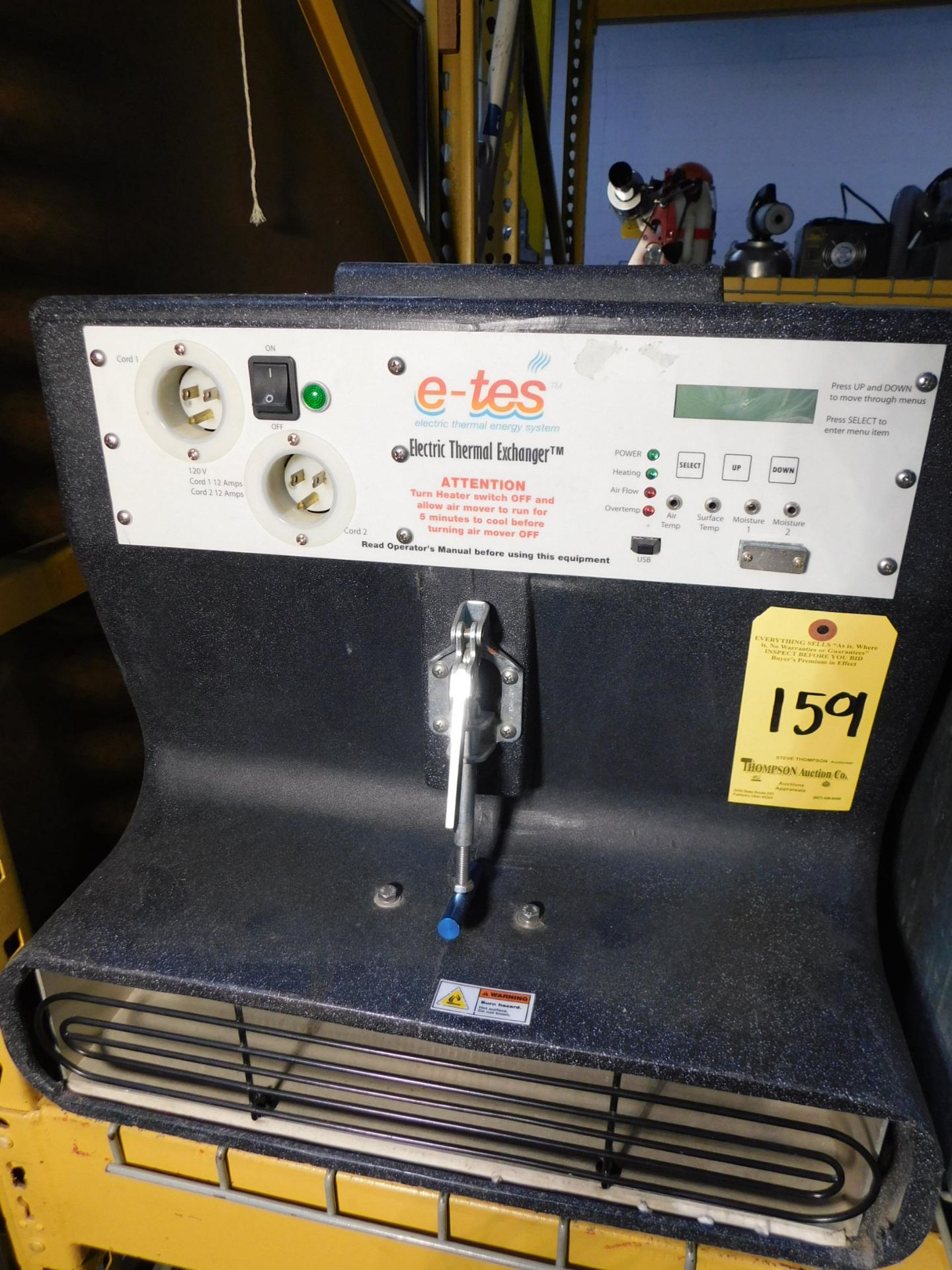 E-tes Model MB120 Electric Thermal Exchanger, 3000 Watts, s/n 11049040