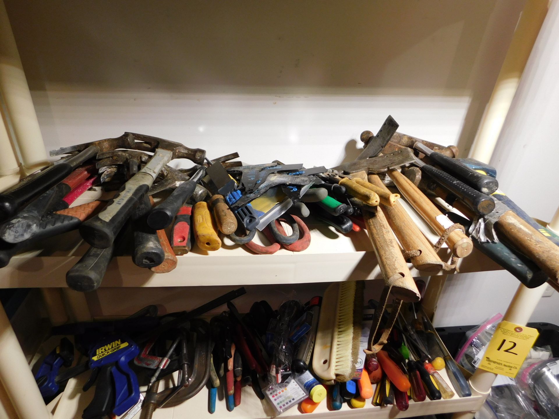 Contents of Shelf, Misc. Hand Tools, Hammers