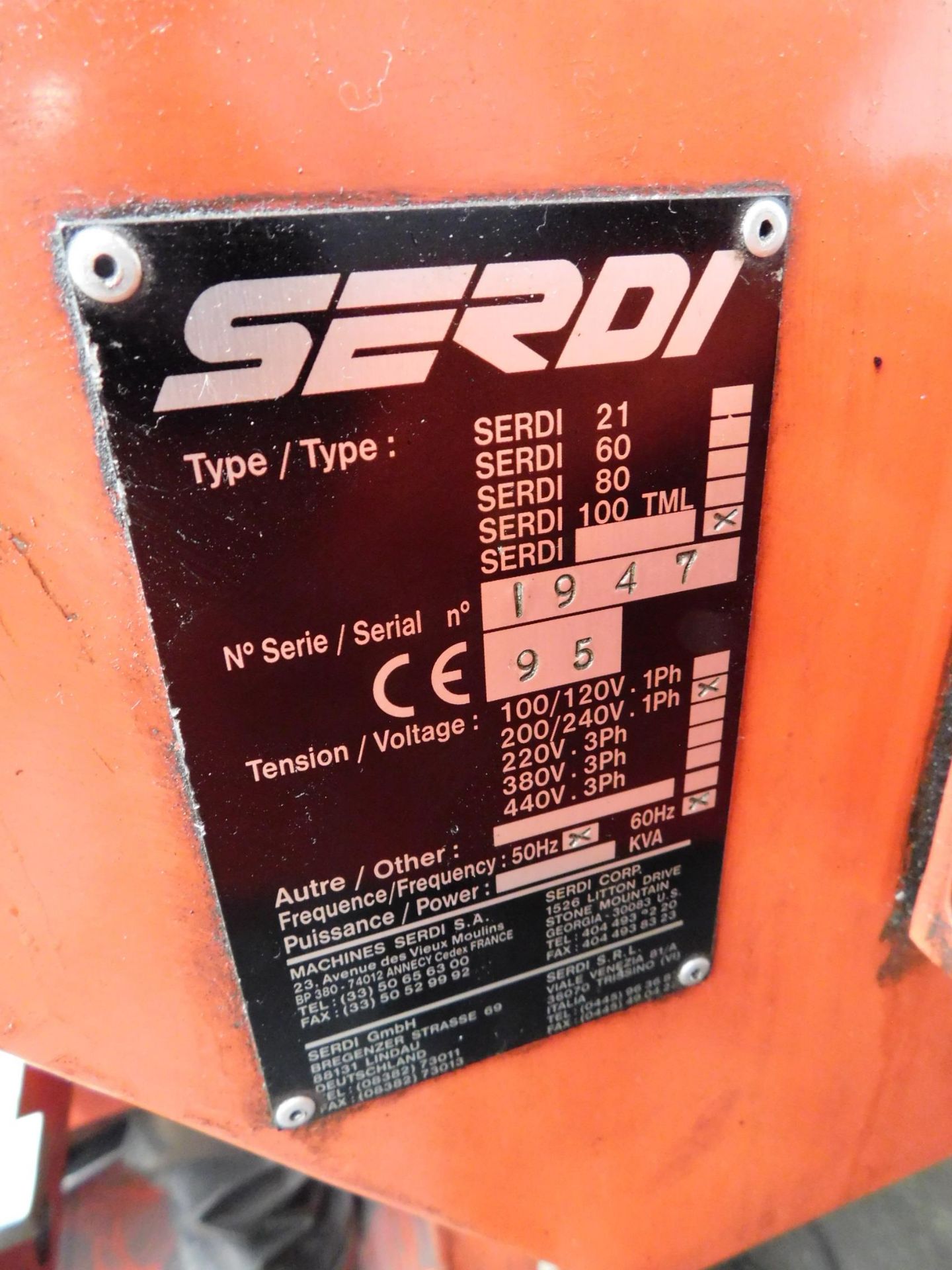 Serdi Model 100 Valve Seat and Guide Cutting Machine, s/n 1947, New 1995, 230/1/60 AC, Maximum - Image 13 of 14