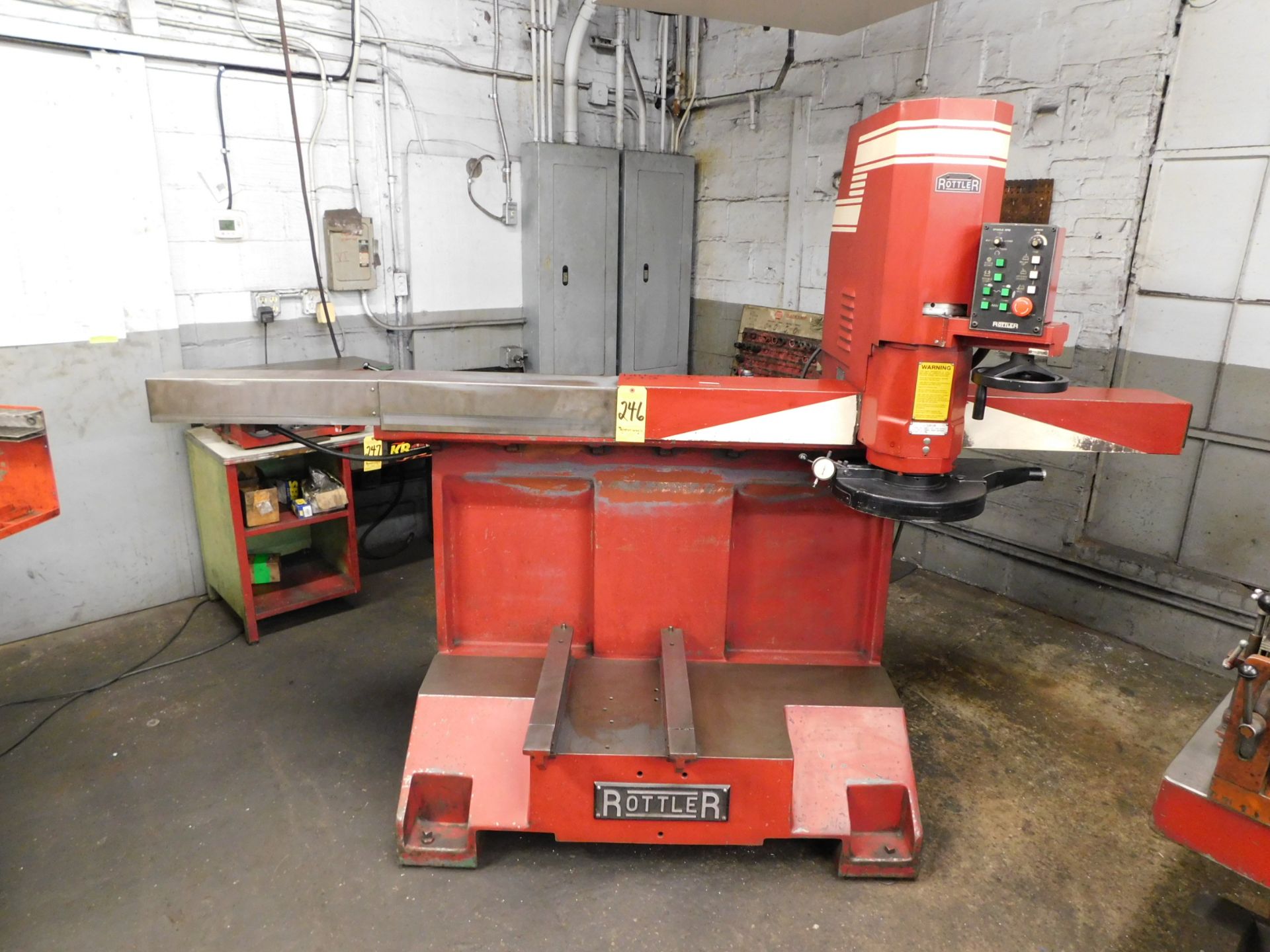 Rottler Model SFOE CBN Insert Surfacer, s/n 24176, 14” Diameter CBN Cutterhead, 48” Left to Right