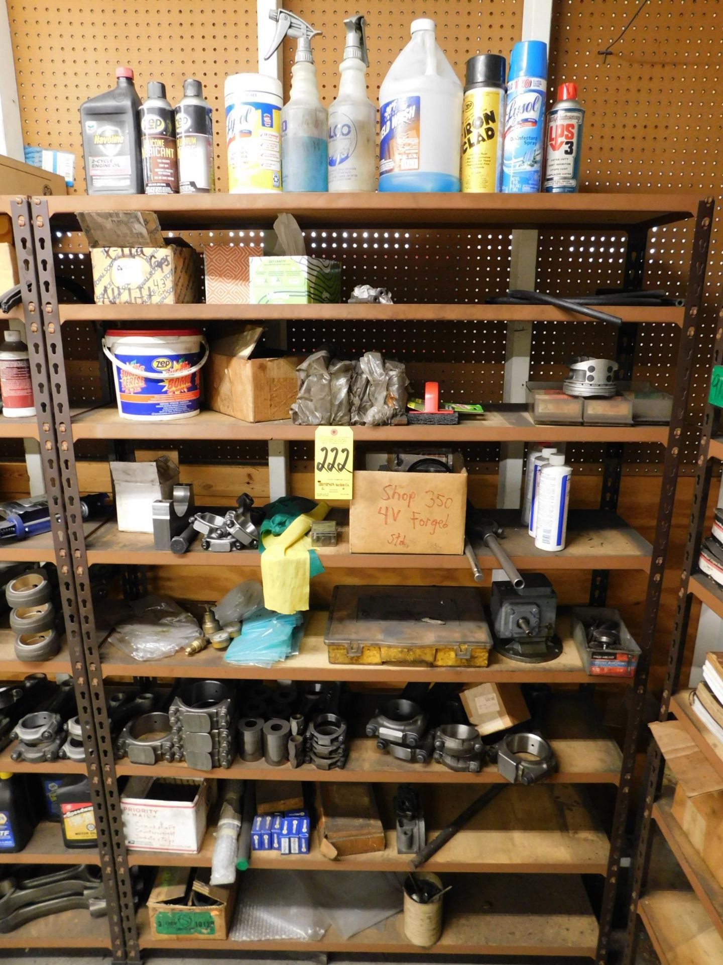 Shelving and Contents, 6' H X 4' W X 1' Deep