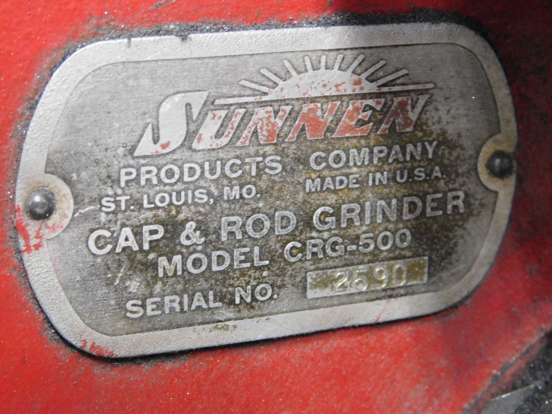 Sunnen CRG-500 Cap and Rod Grinder, s/n 2590, 110/1/60 AC - Image 4 of 4