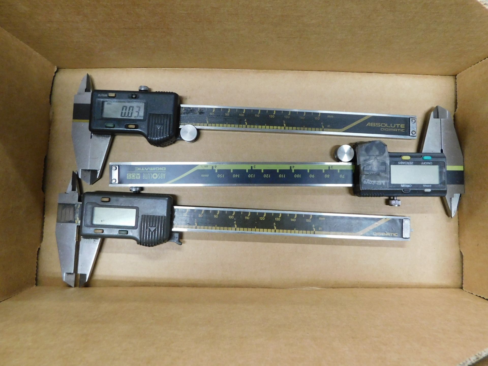 (3) Mitutoyo 6" Digital Calipers