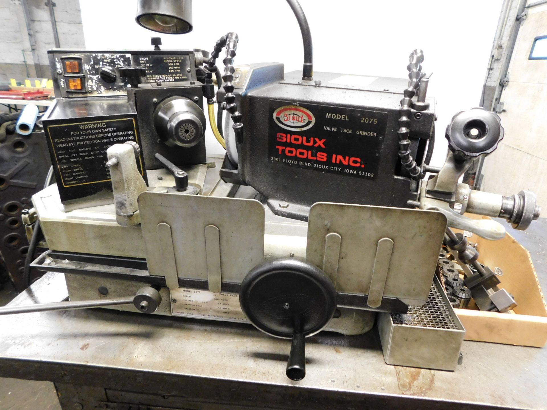 Sioux Model 2075SM Valve Face Grinder, s/n 0030852, 110/1/60 AC, Loading Fee $50.00 - Image 5 of 7