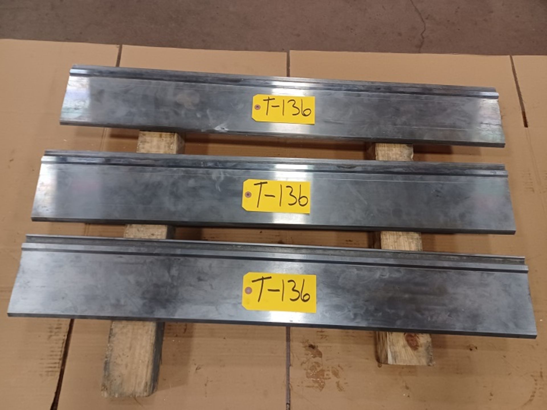 (3) Box Forming Punches, 40" Length Each, 120" Total Length, 5.625" Net Height, Safety Tang - Image 2 of 2