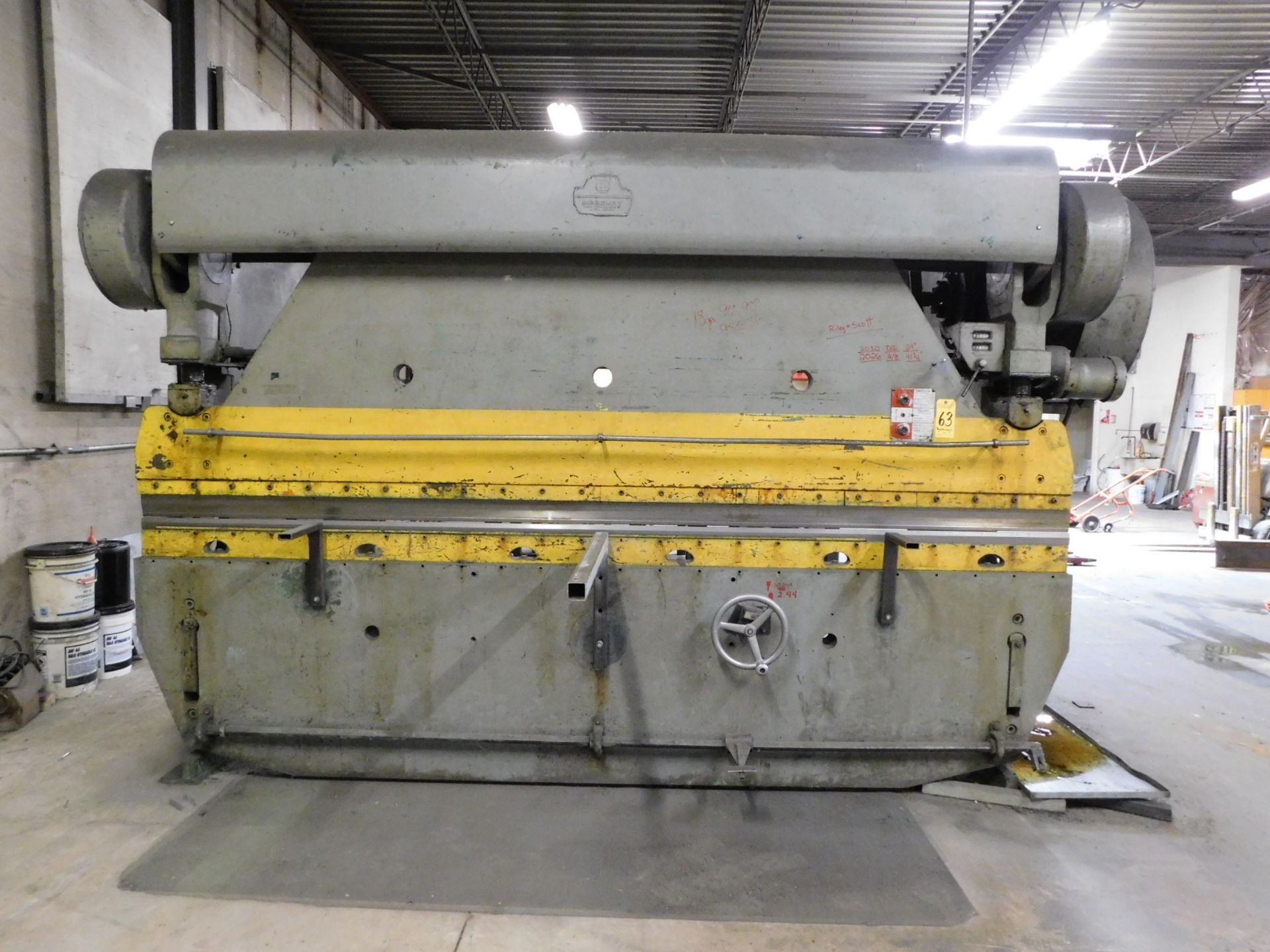 Mercury Model 10010 Press Brake, 12' Overall, 10' Between Housings, 8 Gauge Capacity, s/n 5351- - Image 2 of 8