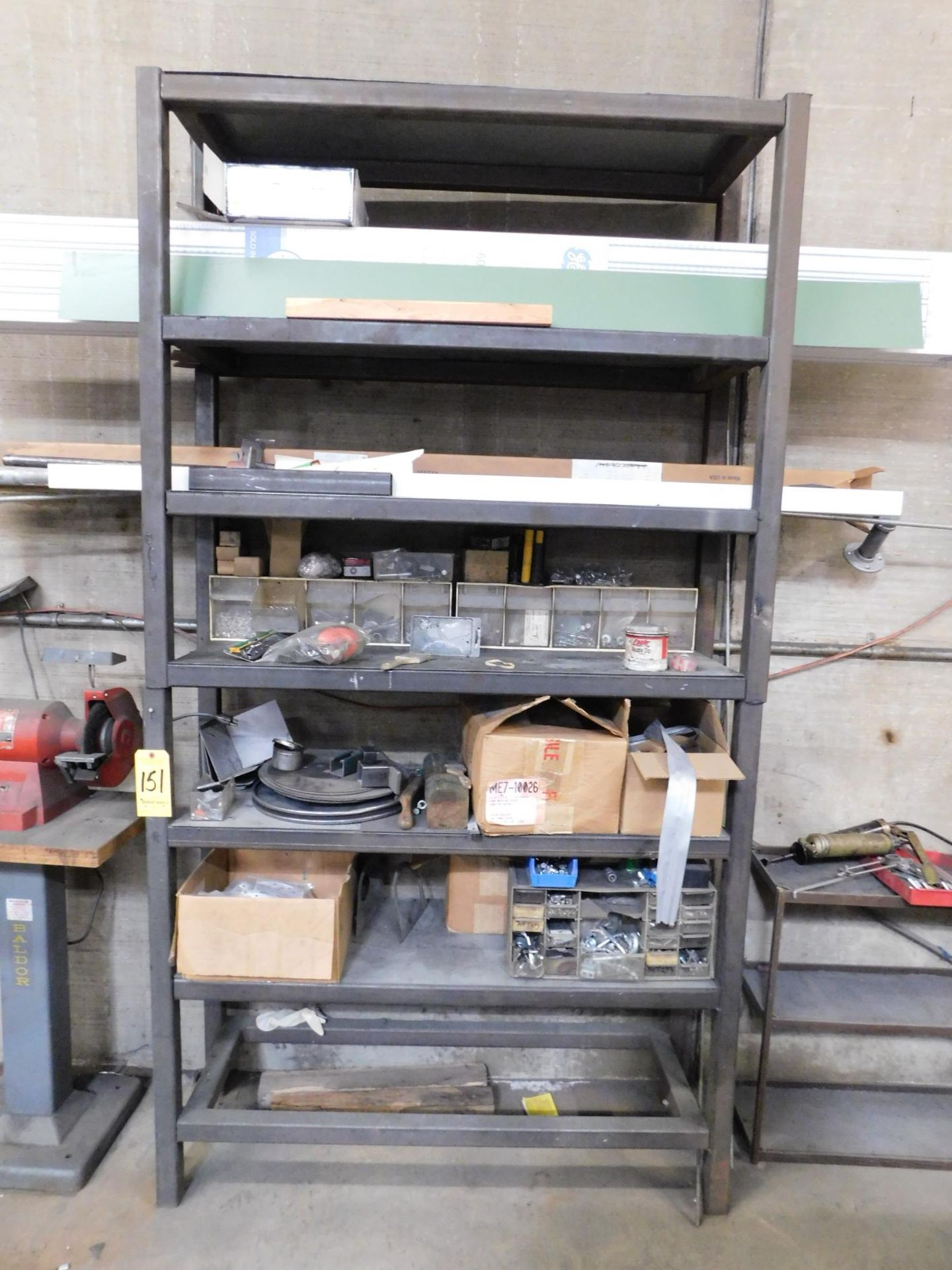 Steel Shelving and Contents