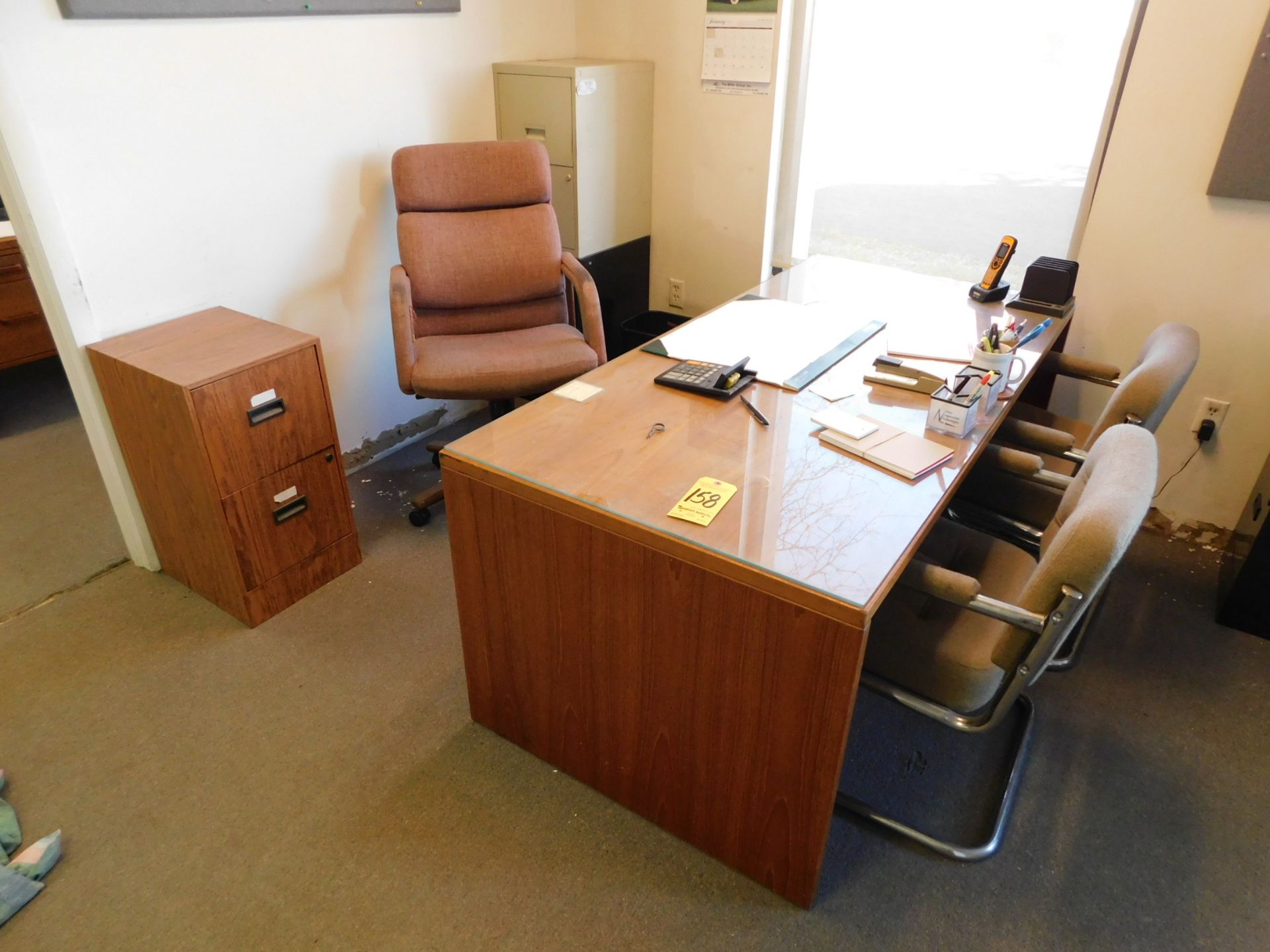 Desk, Chairs, Files