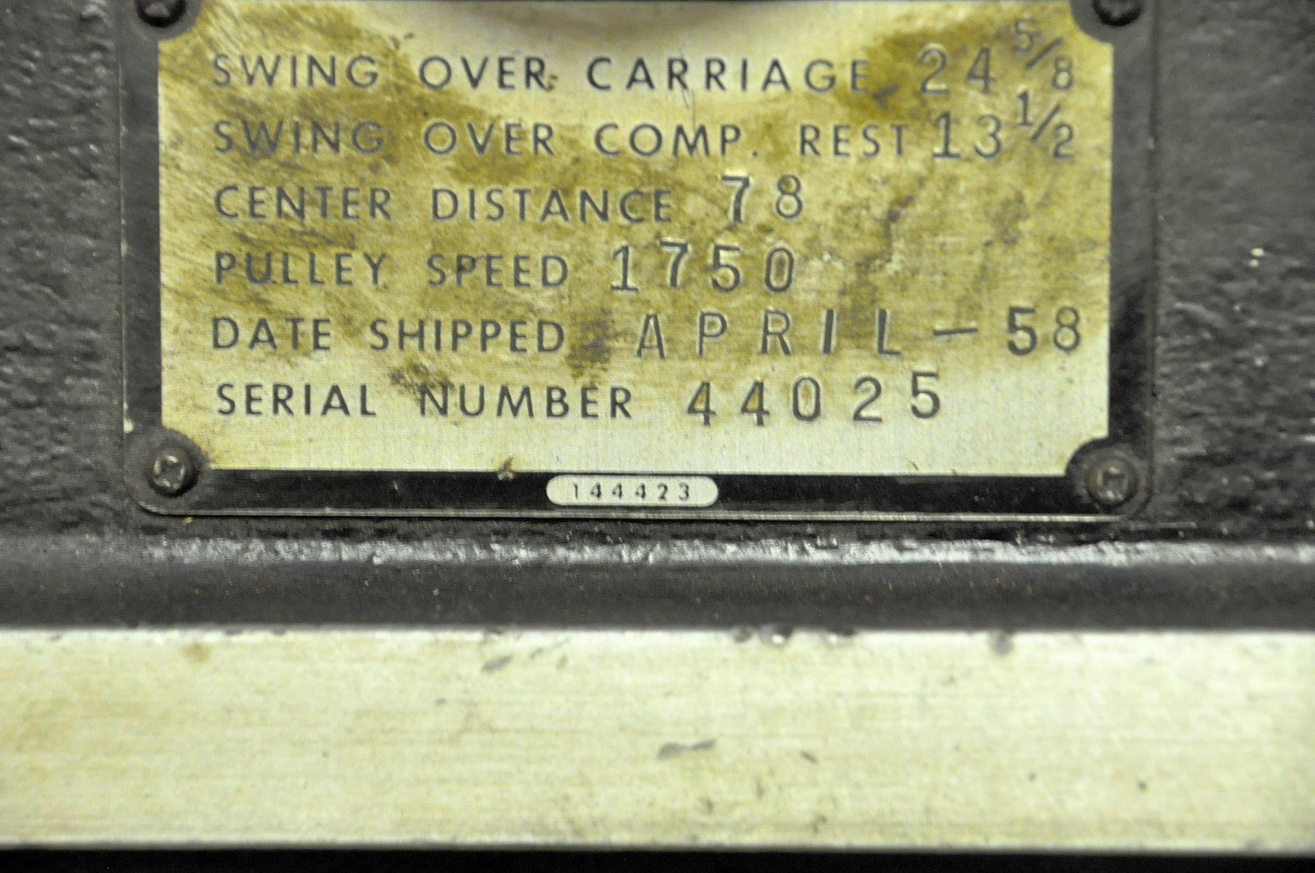 Lodge & Shipley Powerturn 26" X 72" Engine Lathe, S/N 44025, 18" 4-Jaw Chuck, Quick Change Tool - Image 8 of 8