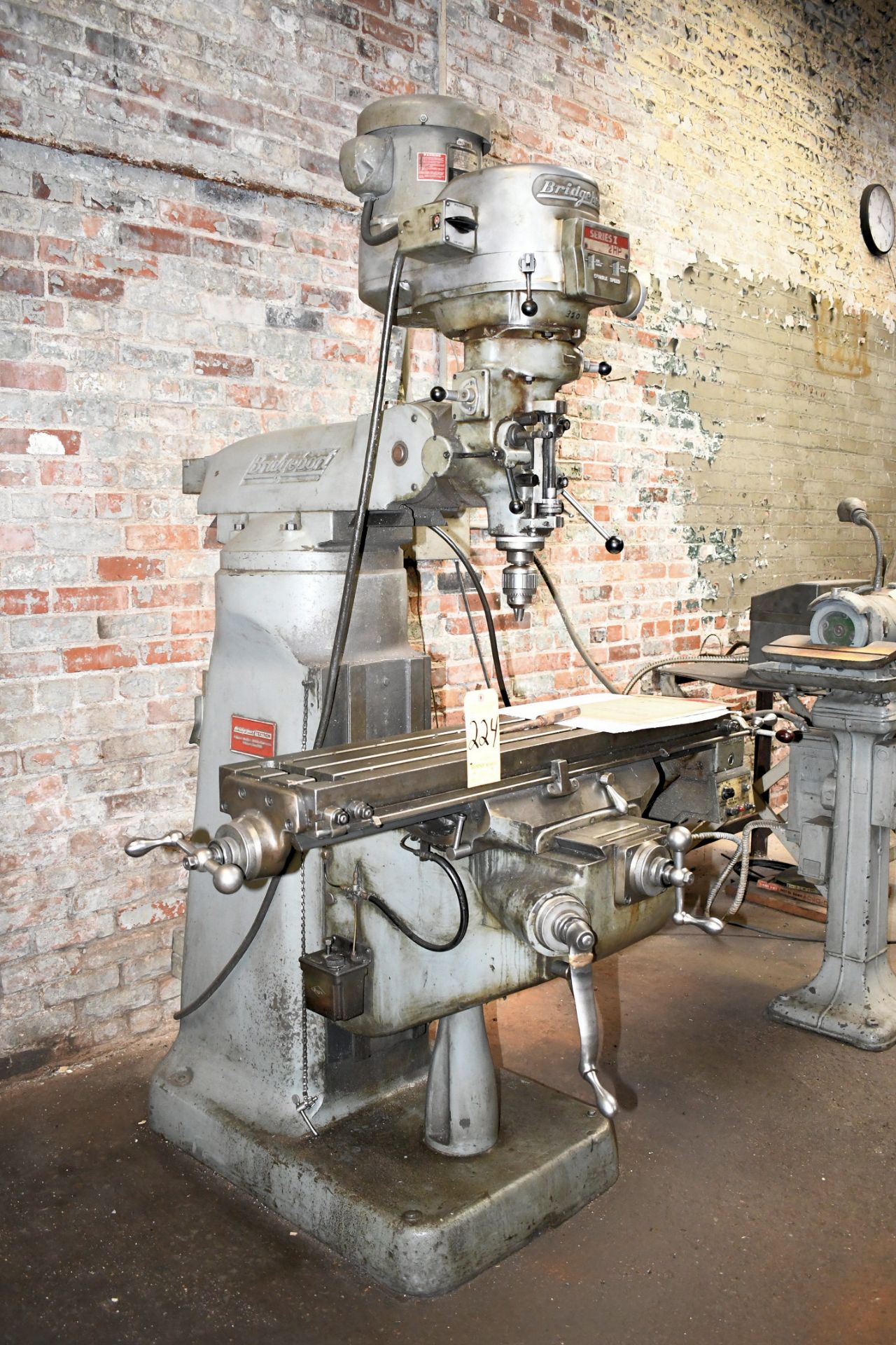 Bridgeport Series I 2-HP Vertical Milling Machine, S/N 12BR-193239, 9" X 42" Power Feed Table - Image 2 of 7