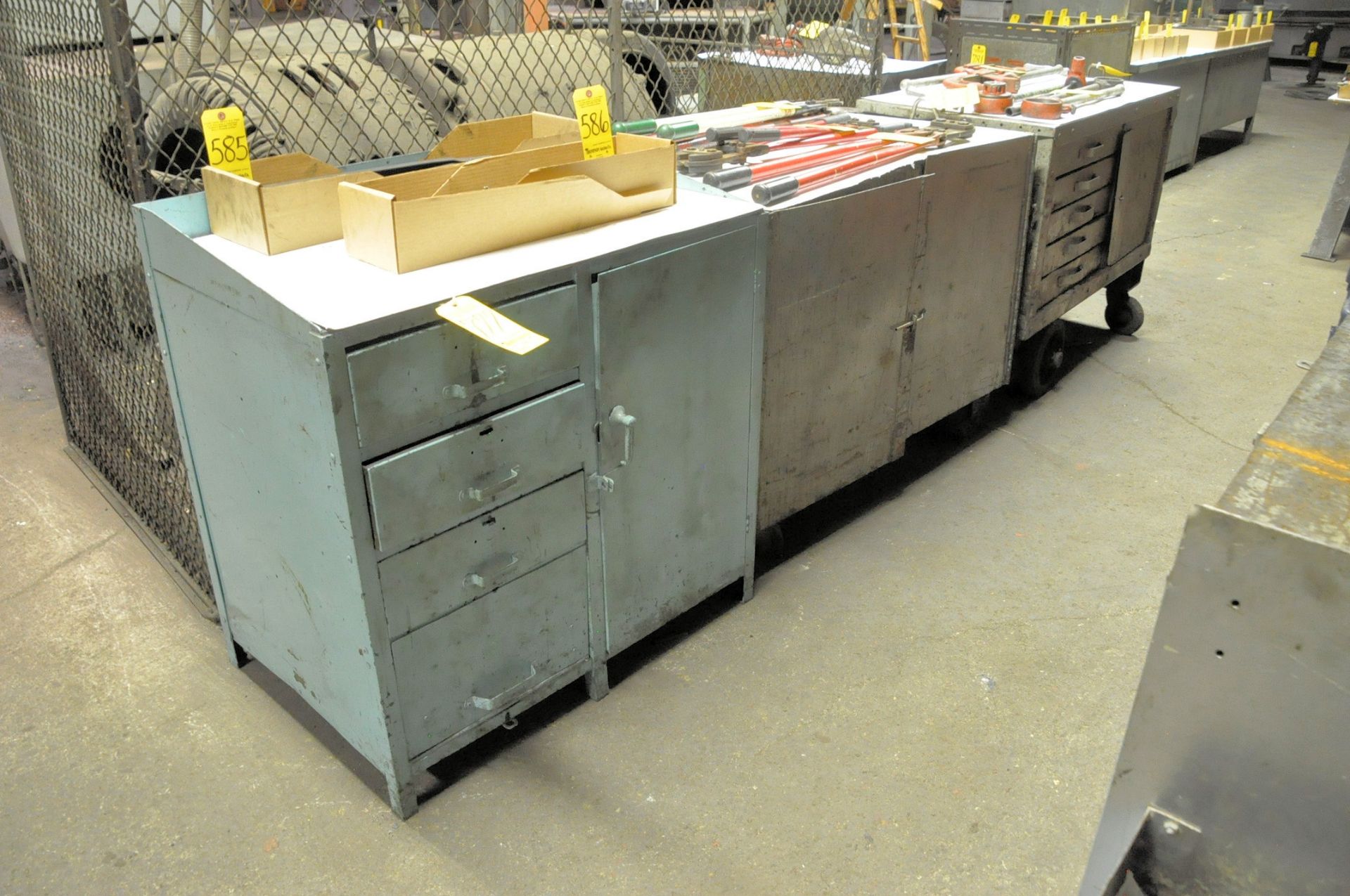 Lot-(2) Steel Cabinets with Heavy Duty Tool Cart (Contents Not Included) (Not To Be Removed Until - Image 2 of 2