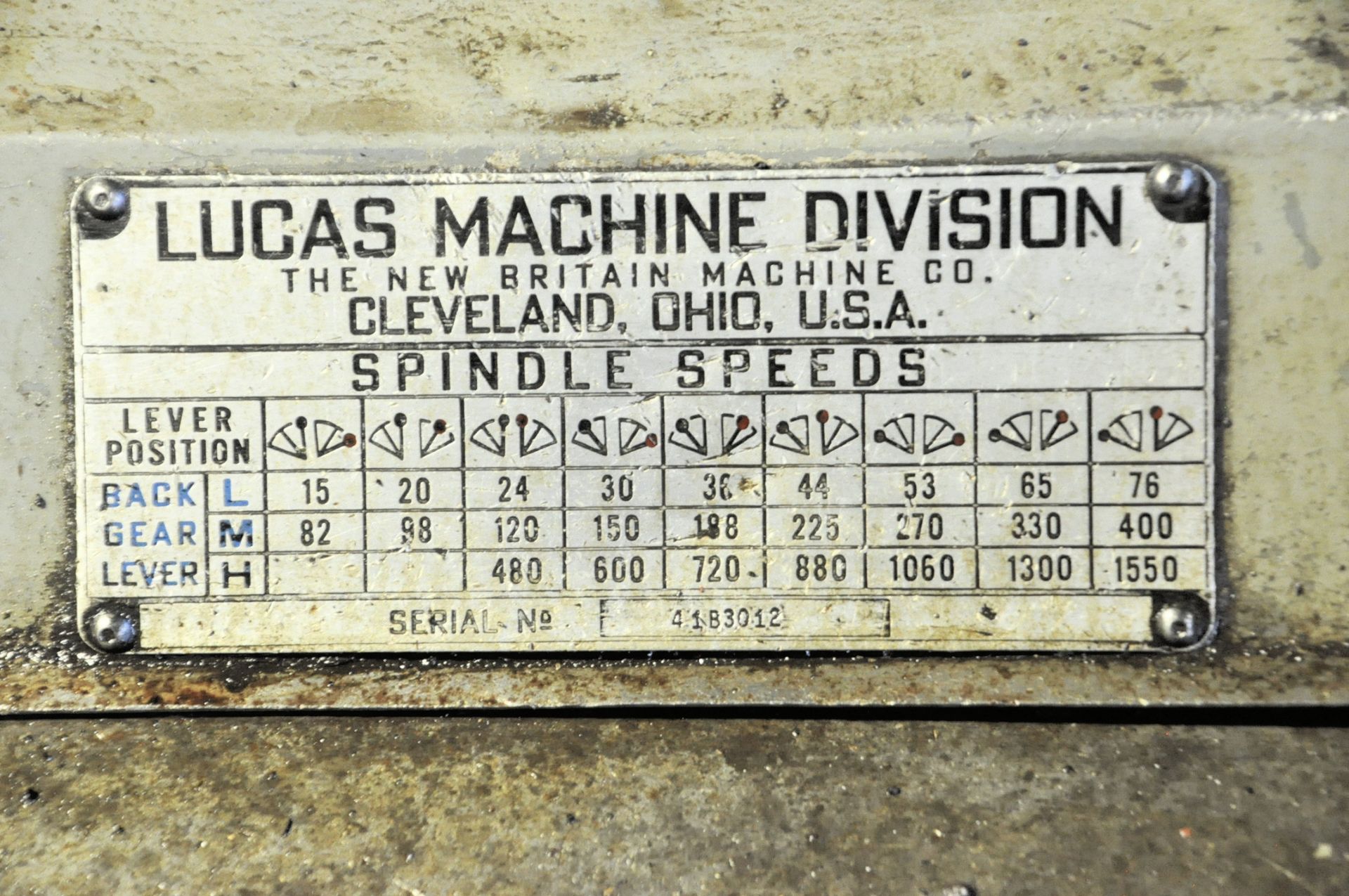 Lucas Model 441B-72 4" Spindle Table Type Horizontal Boring Mill, S/N 41B3012, 36" X 74" T-Slot - Image 7 of 7