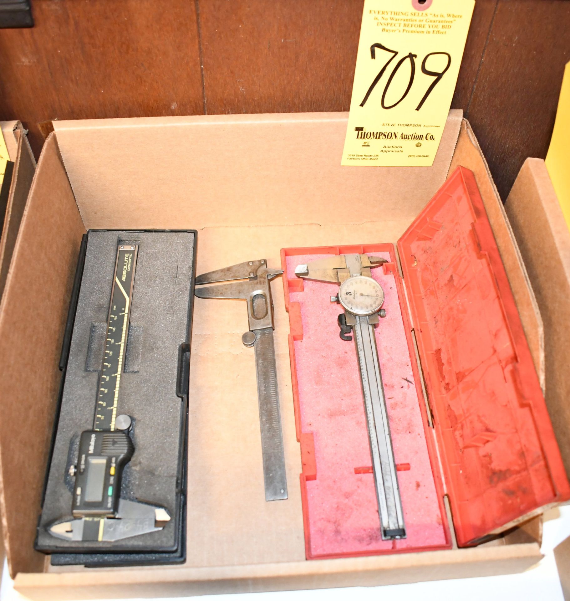 Lot-(3) Calipers in (1) Box (6" Digital, 6" Dial and 5" Caliper)