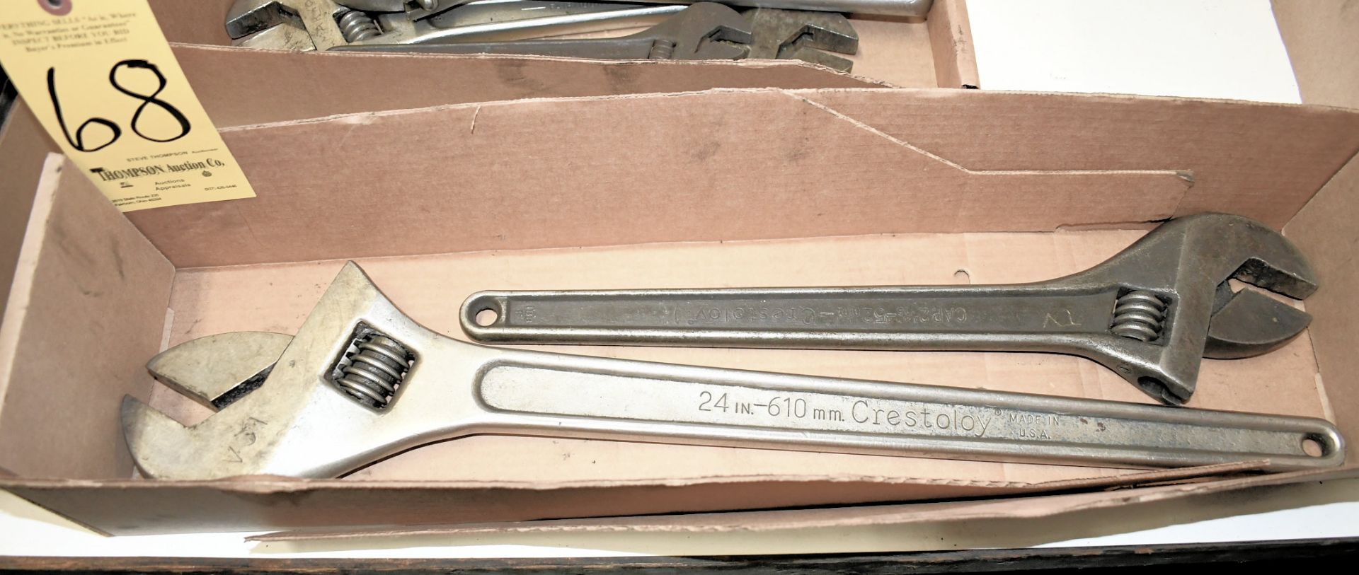 Lot-(2) Large Adjustable Wrenches in (1) Box
