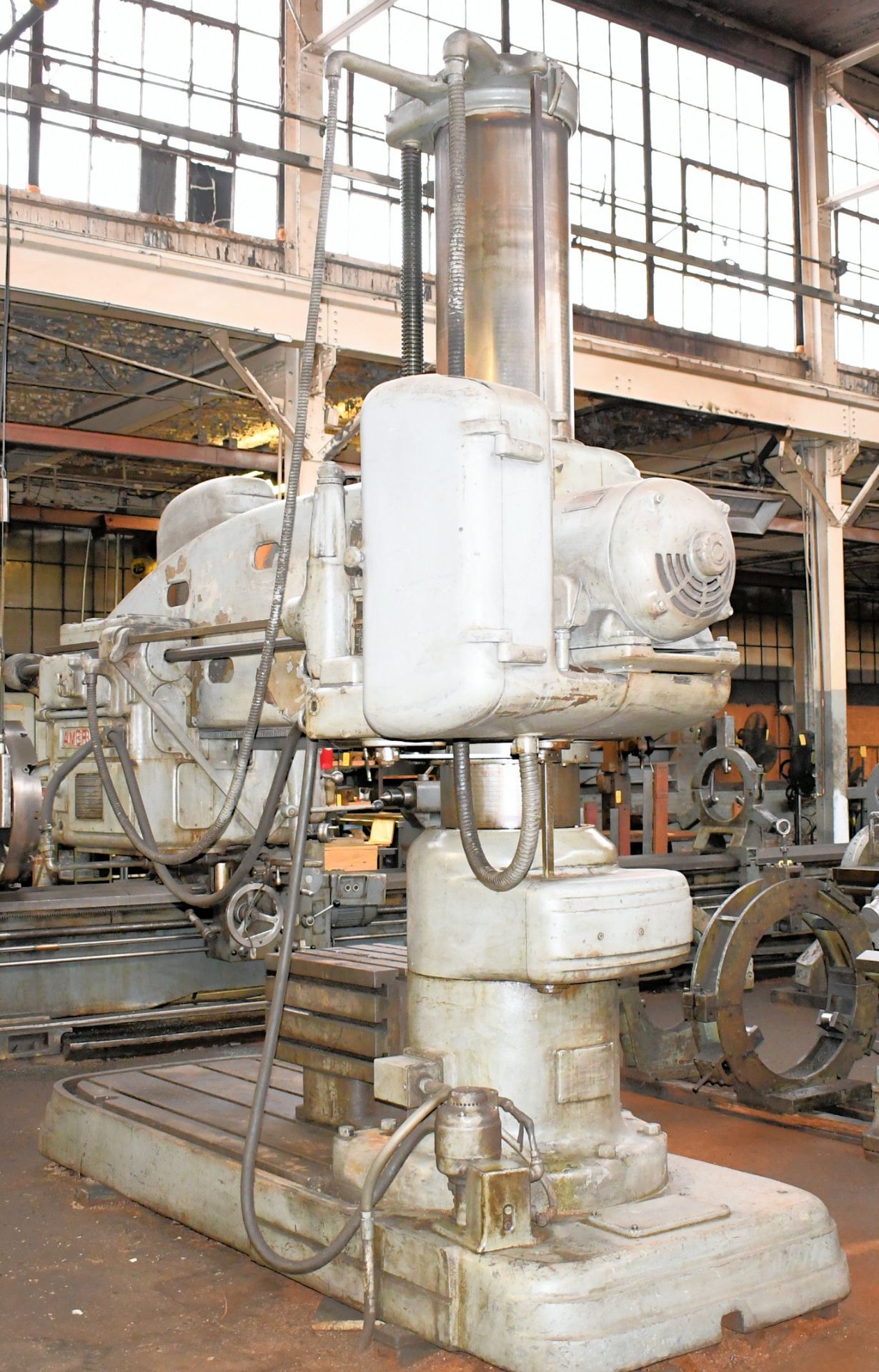 American Hole Wizard 5' Arm X 15" Column Radial Arm Drill, S/N 73055, 18" X 24" Box Table - Image 3 of 6