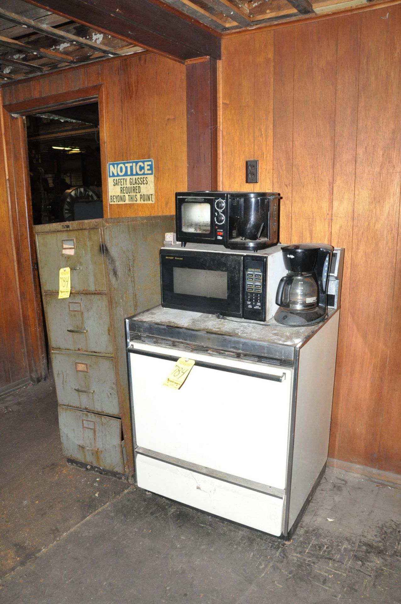 Lot-(2) Wood Benches, Wood Table, (2) File Cabinets, Wood Organizer, Stools, Oven, Microwave and (2) - Image 3 of 4