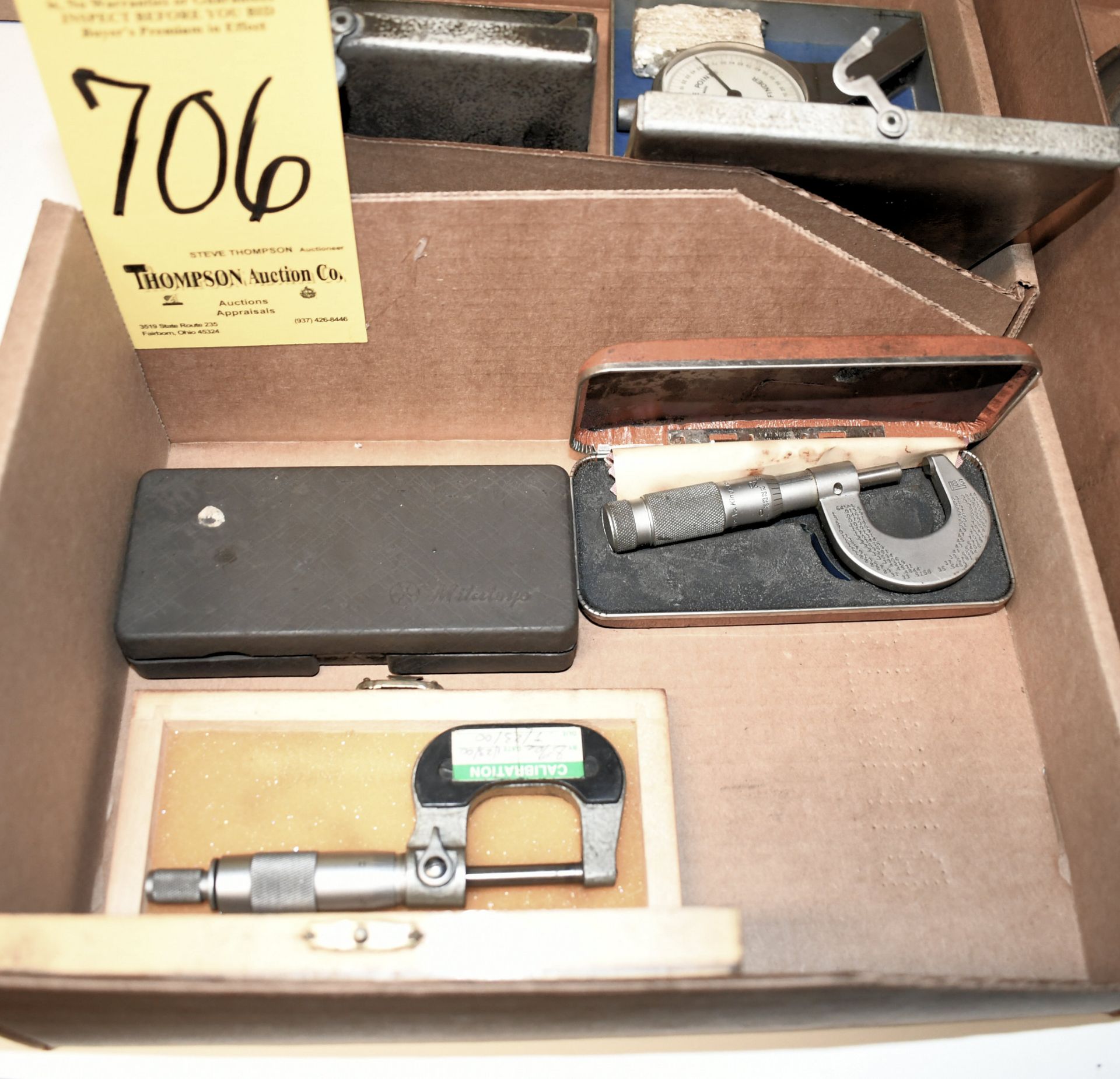 Lot-(3) Micrometers with Cases in (1) Box