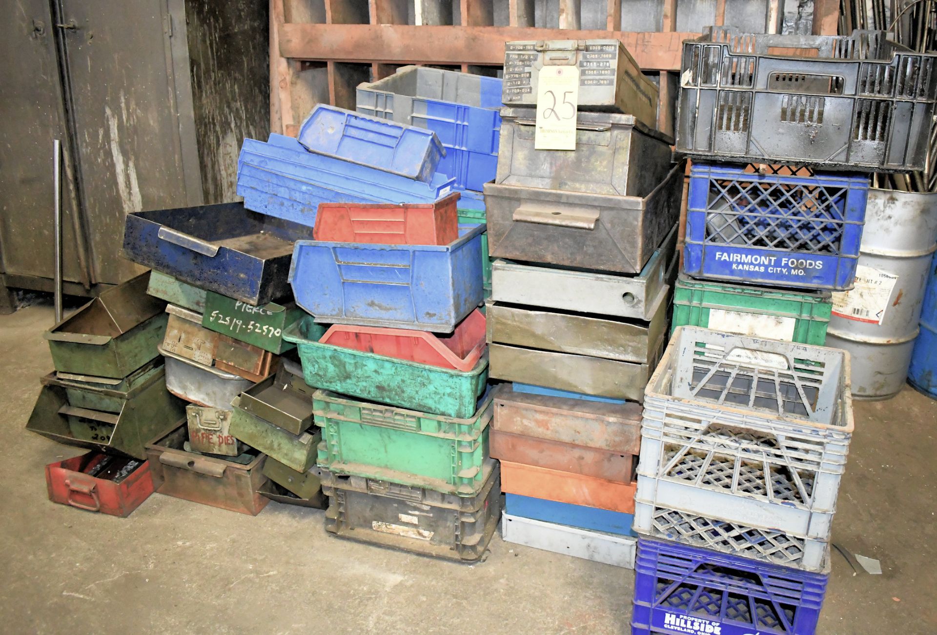 Lot-Empty Bins and Milk Crates