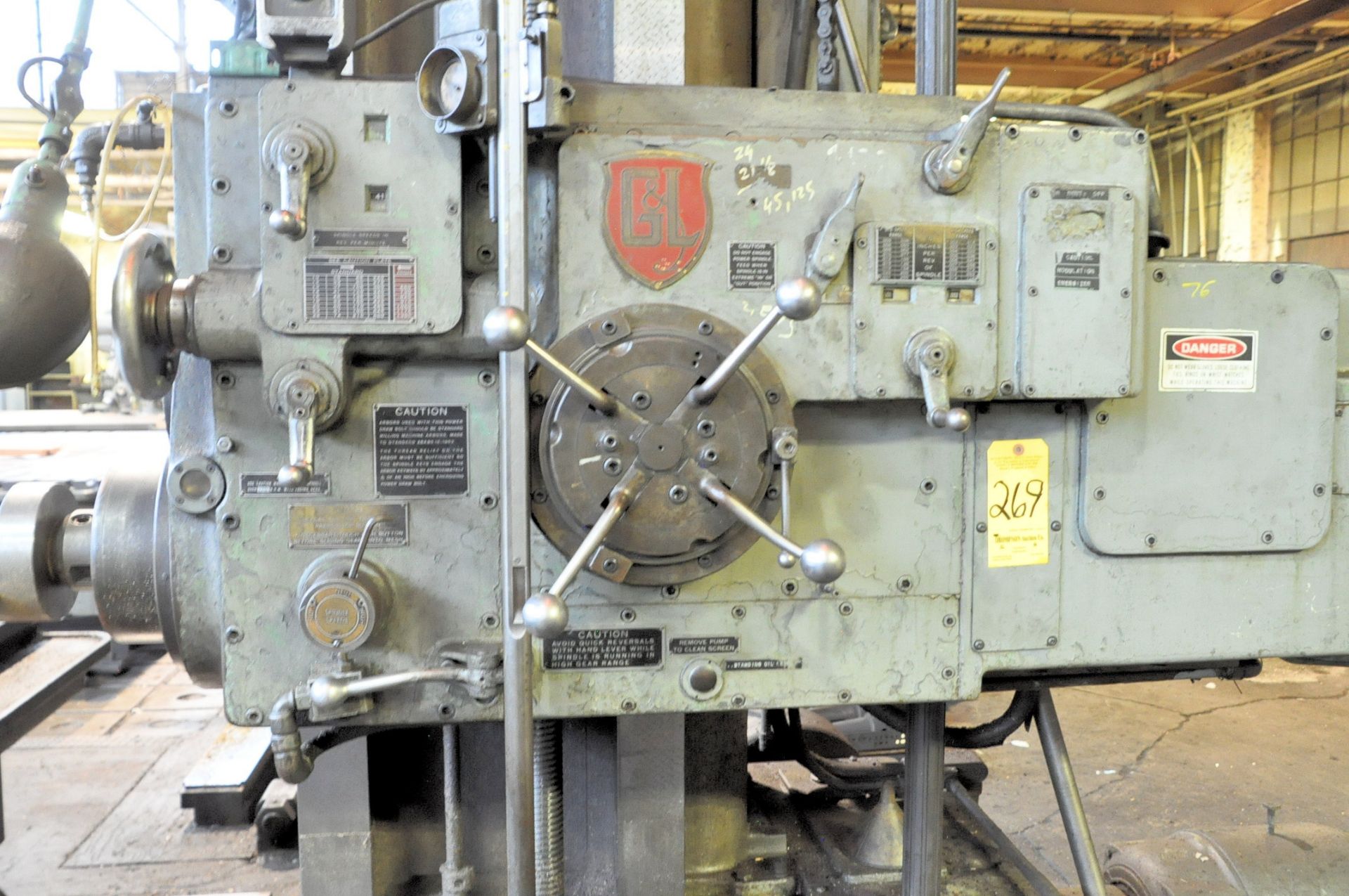 Giddings & Lewis Model 340T 4" Spindle Table Type Horizontal Boring Mill, S/N 150-316-58, 48" X - Image 2 of 7