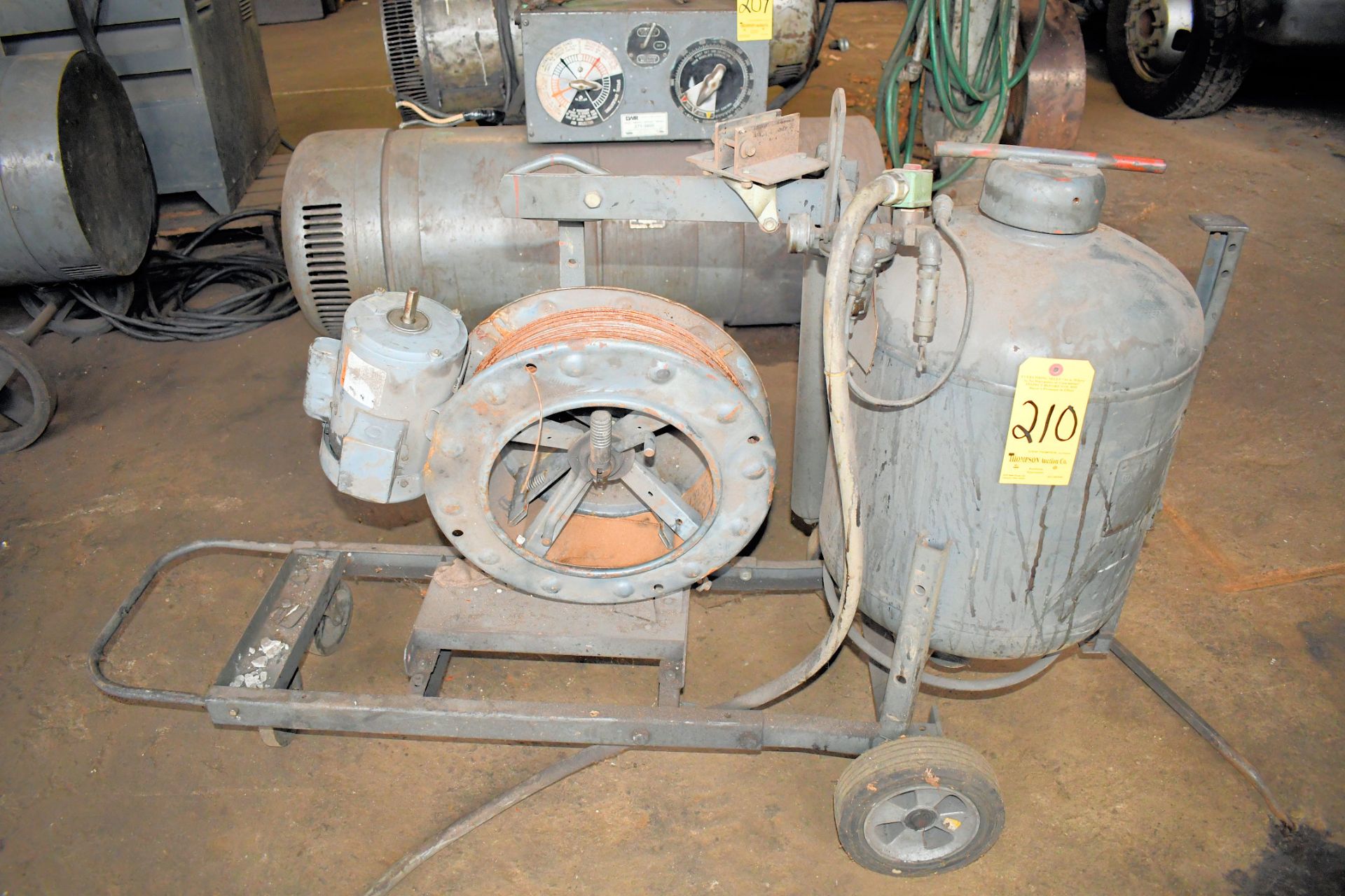 Welding Flux Tank with Cart