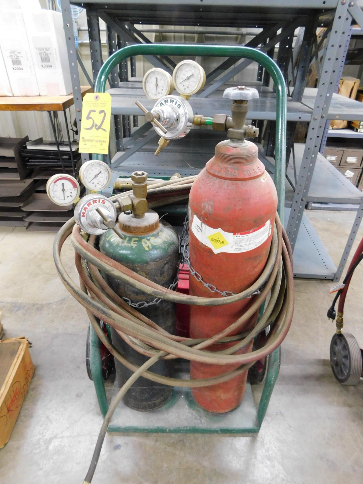 Oxy/Acetylene Torch Cart, Torch Set, Gauges and Tools