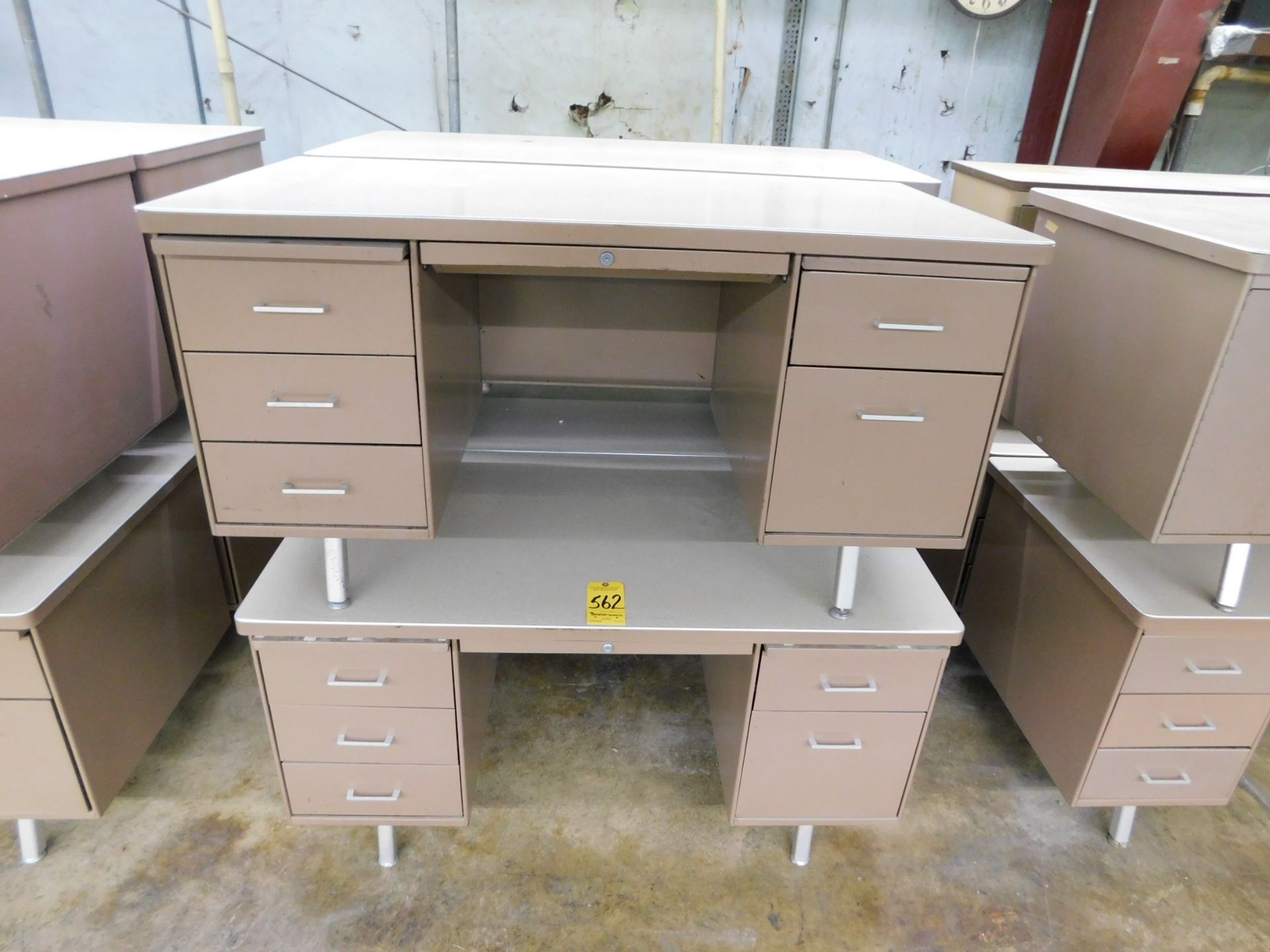 (4) Steel Desks