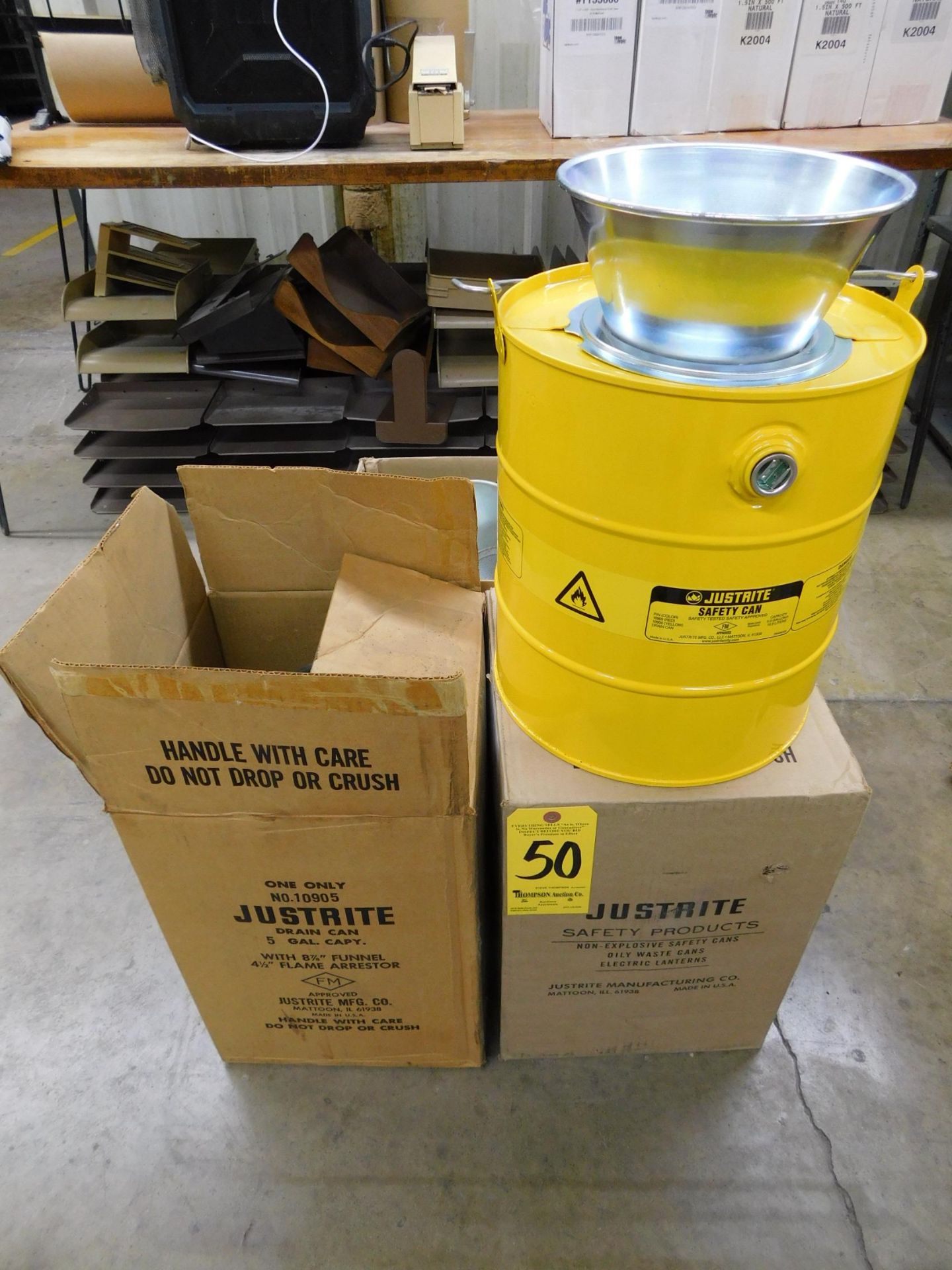 (2) Justrite Safety Cans, New