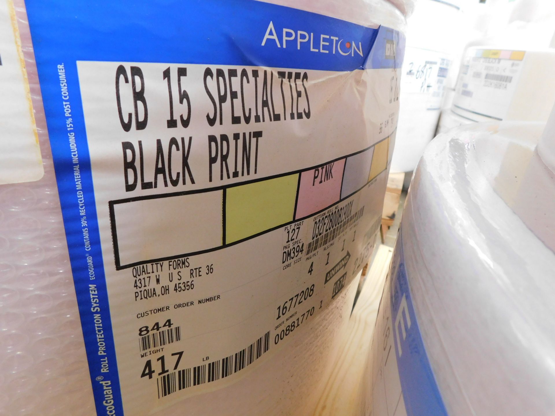 (1) Appleton CB15 Specialties, Black Print, 12 1/4", New and (1)15 1/2", and (1) Pixelle CB15 - Image 5 of 5
