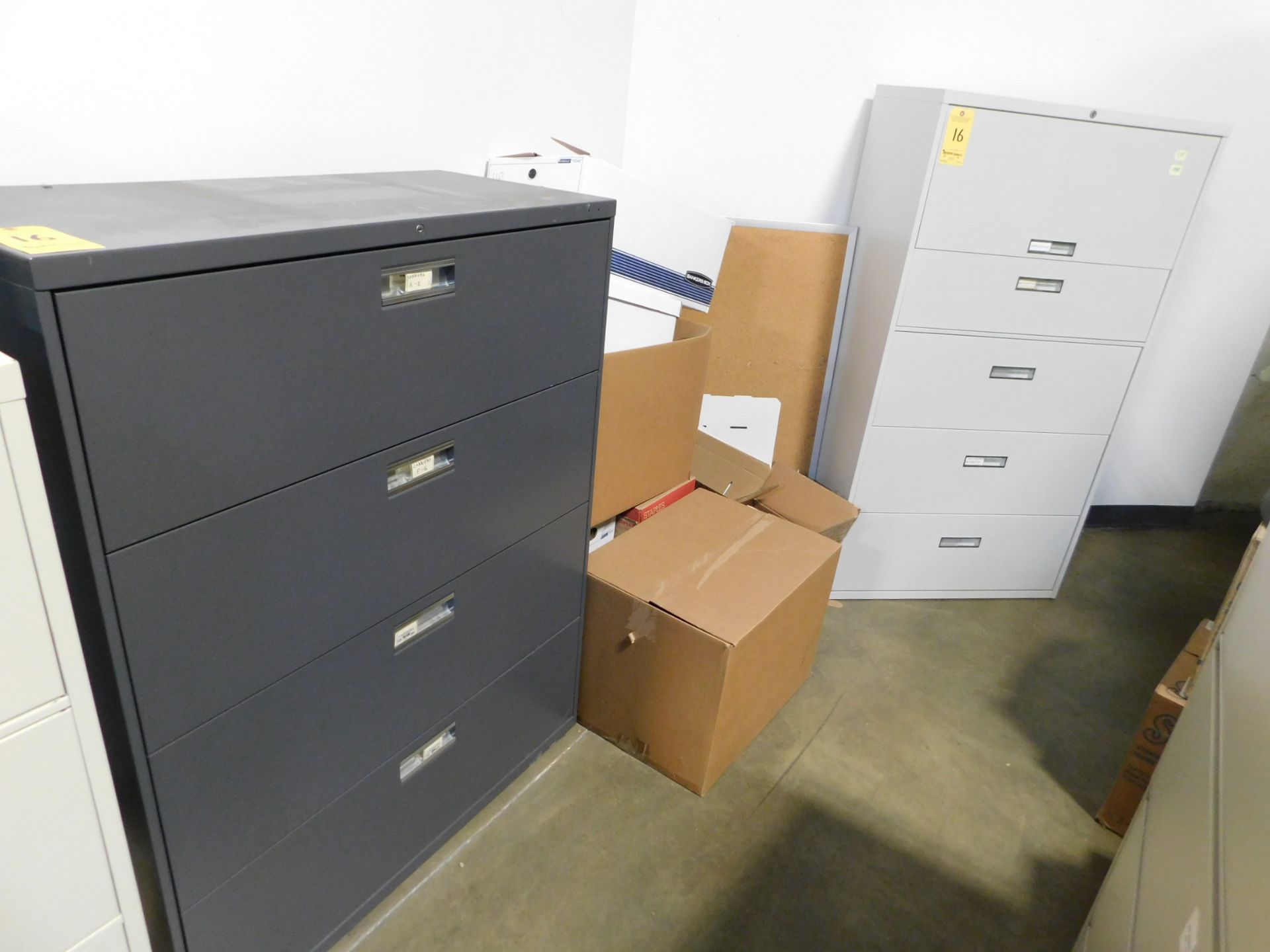 (1) 4 Drawer Lateral Filing Cabinet, (1) 5 Drawer Lateral Filing Cabinet